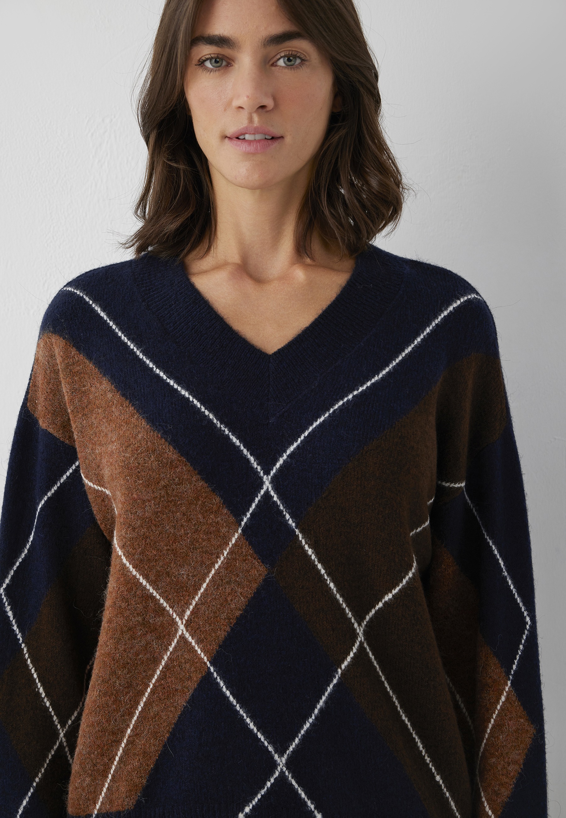 Mavi 1100000002199 »V NECK SWEATER« Pullover Argyle