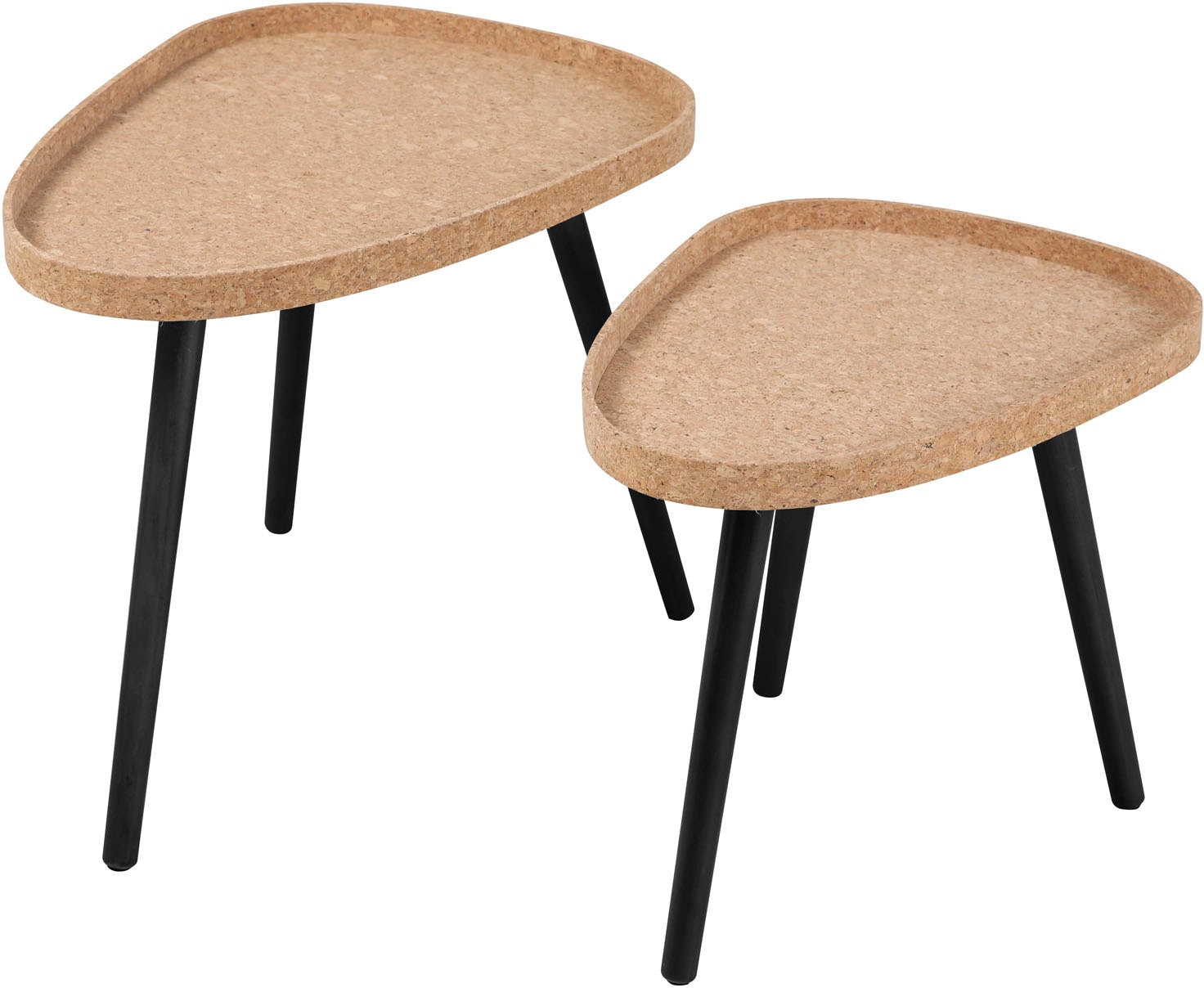 INOSIGN Beistelltisch Set, 2er Set, 2 Stk. tlg. Tischplatte aus Kork günstig online kaufen
