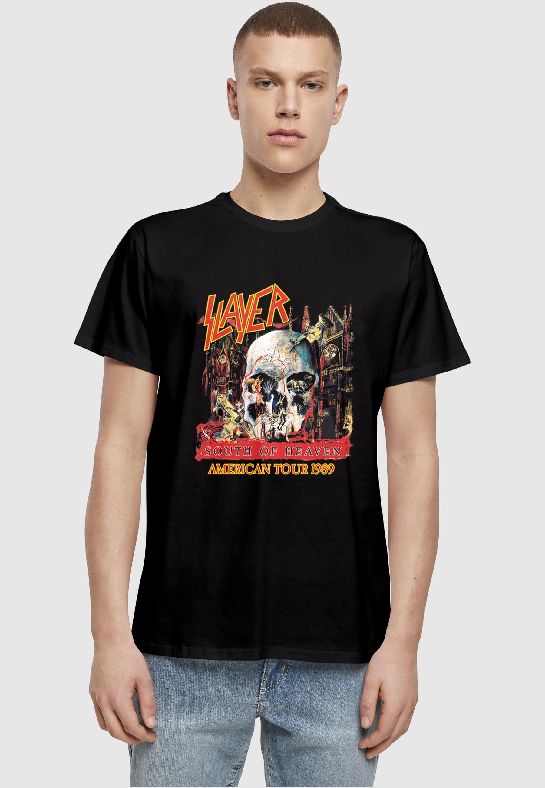 Merchcode T-Shirt »Merchcode Herren Slayer - South of Heaven Basic T-Shirt«, (1 tlg.)