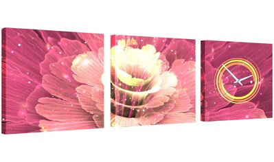 Conni Oberkircher´s Bild mit Uhr »Light Flower - Light Flower«, Blumen, (Set), auf... kaufen