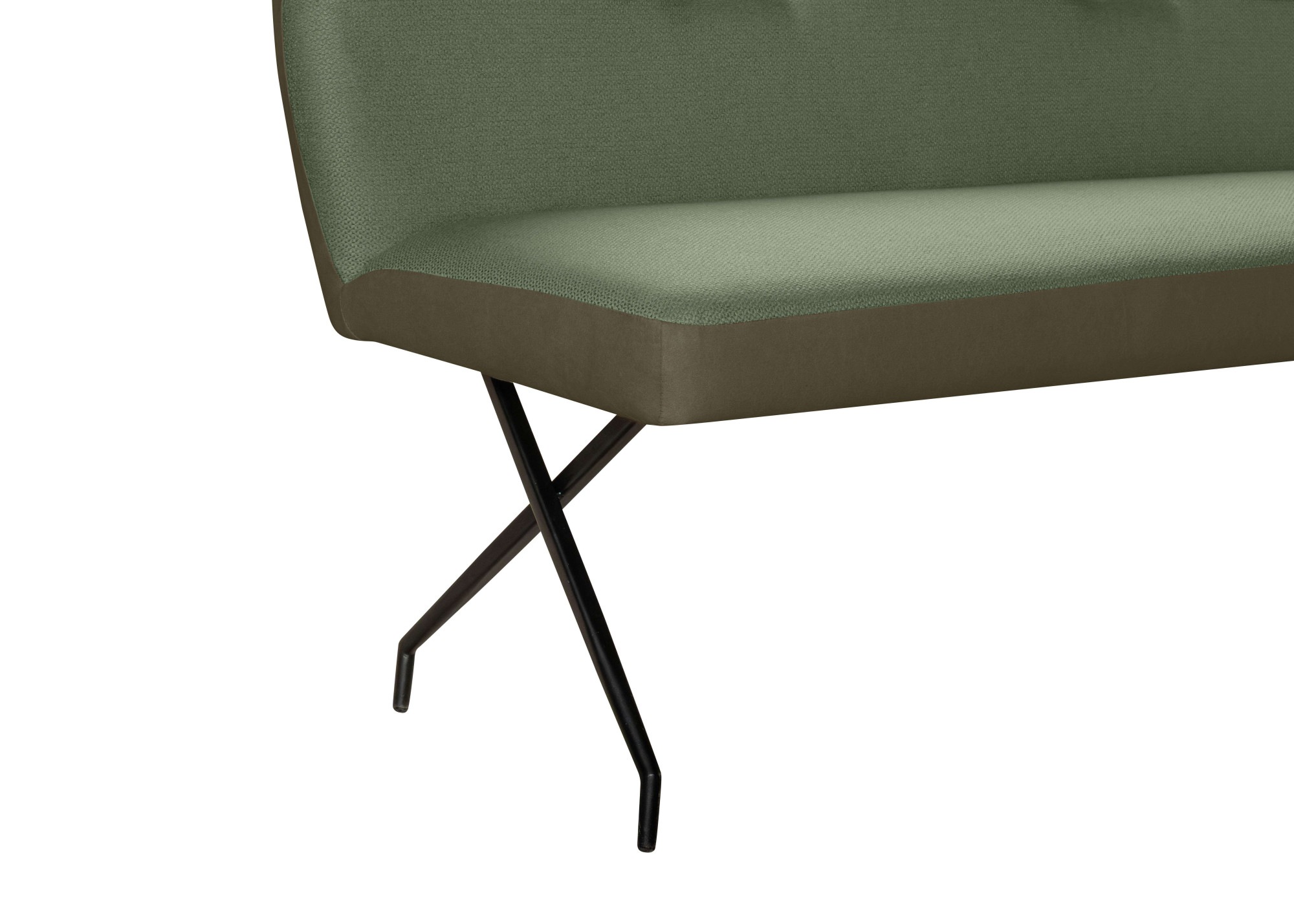 Home affaire Eckbank »Bruna Esszimmerbank, Bank, Küchenbank, Polsterbank« Mattschwarzes Metallgestell, 2-Stoff-Design, Wellenfederung im Sitz