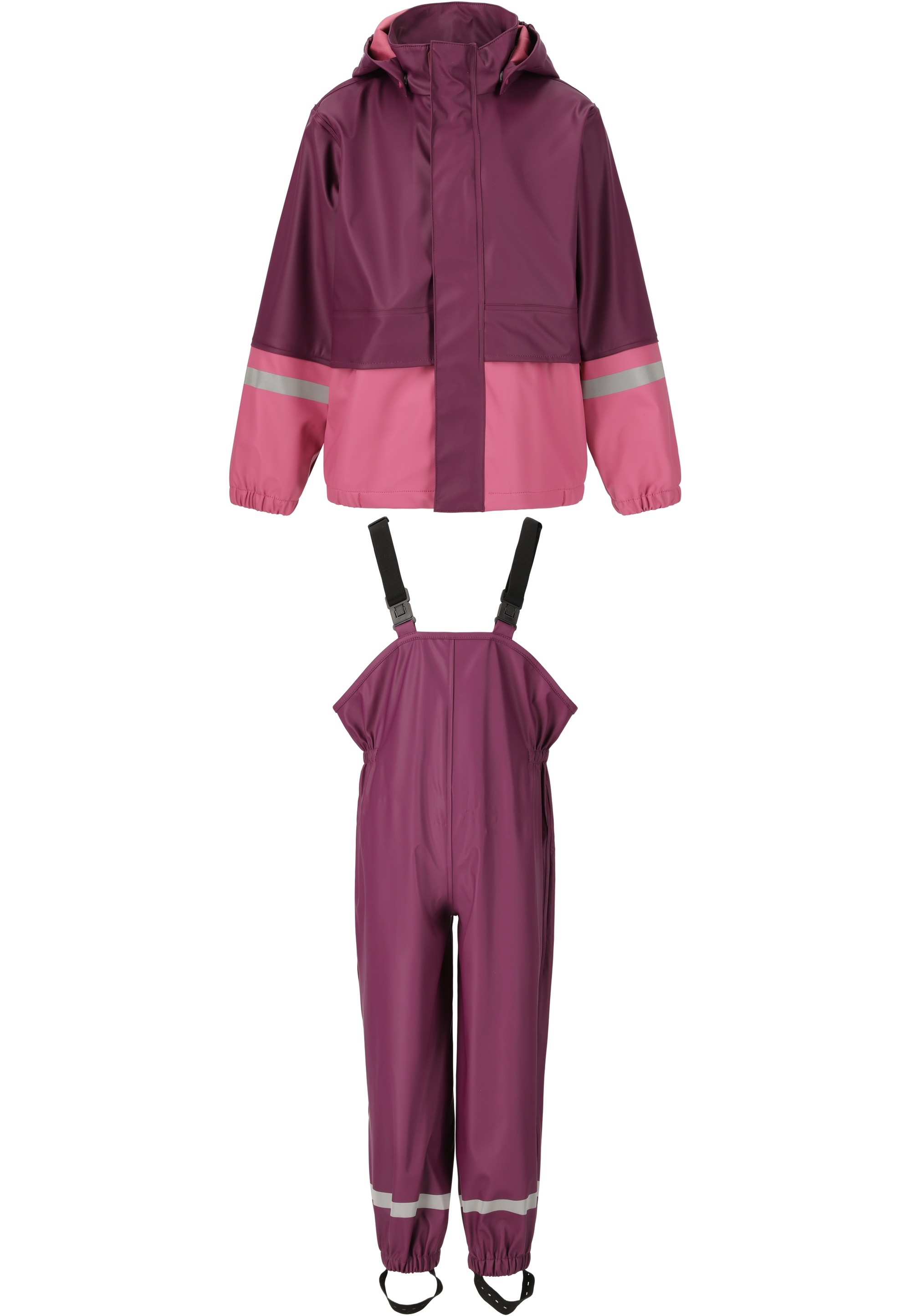 ZIGZAG Jungen Regenanzug "Simba"purpurviolett, Gr. 140, mehrfarbig, 100% Polyester, Sportanzüge, in wasserdichter Qualität