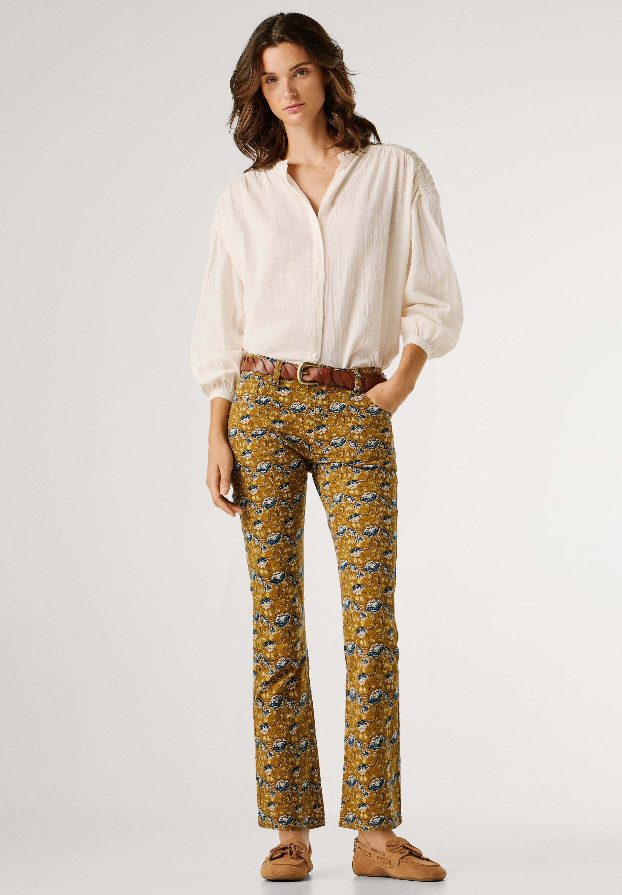 Pepe Jeans Funktionshose »trousers MID WAIST KICK FLARE FREDJA«