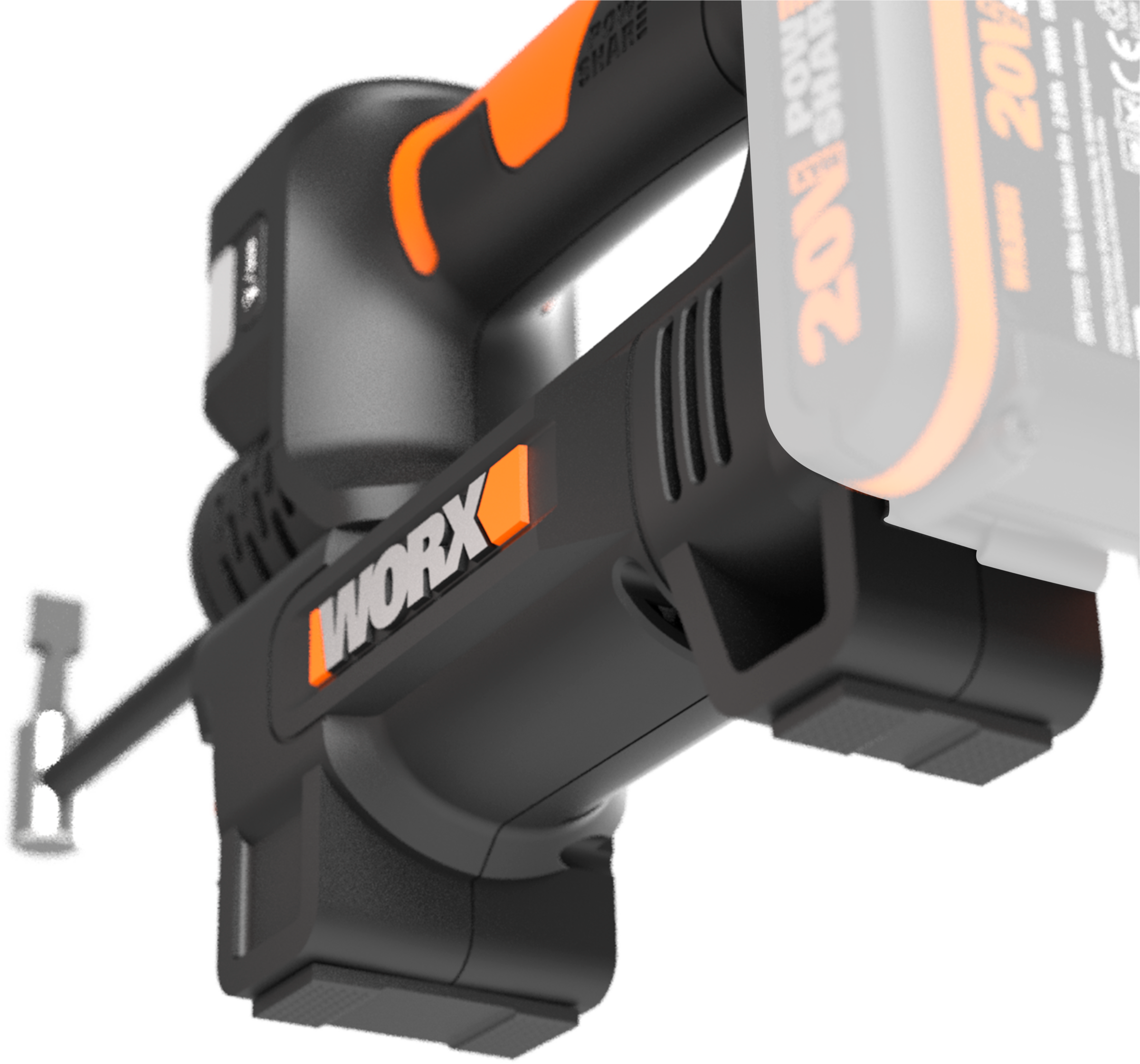 Worx Akku-Handkompressor »WX092.9«, 4-in-1, digitale Anzeige, Notfallhelfer, ohne Akku & Ladegerät