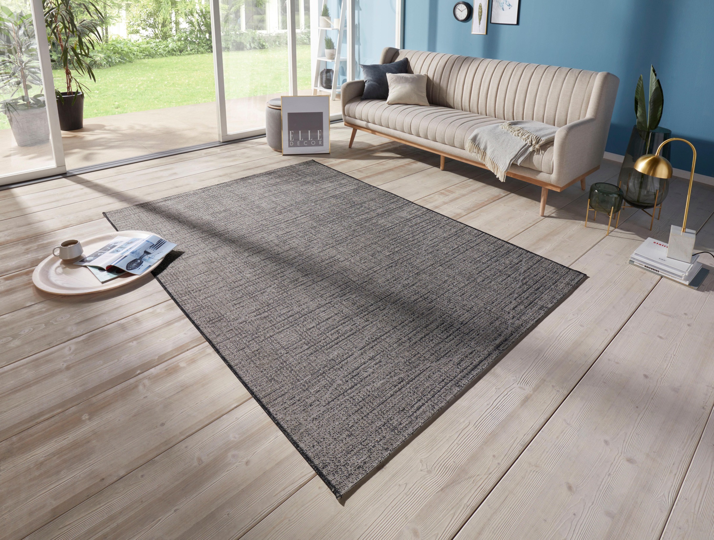 ELLE DECORATION Teppich »Blois«, rechteckig, 3 mm Höhe, In-und Outdoor geeignet, Strapazierfähig und pflegeleicht, Flachgewebe