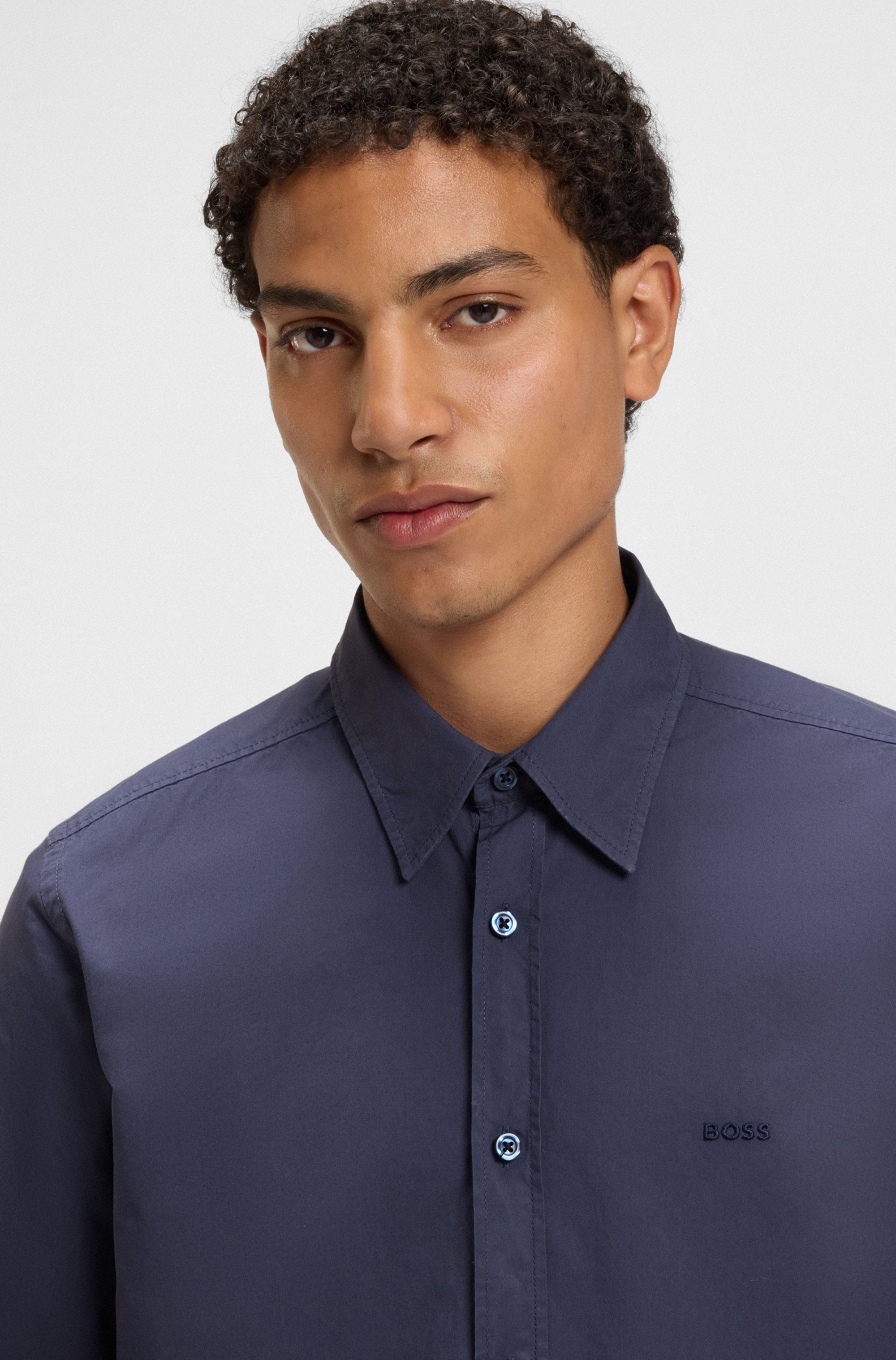 BOSS ORANGE Langarmhemd »Relegant«, mit BOSS Stickerei