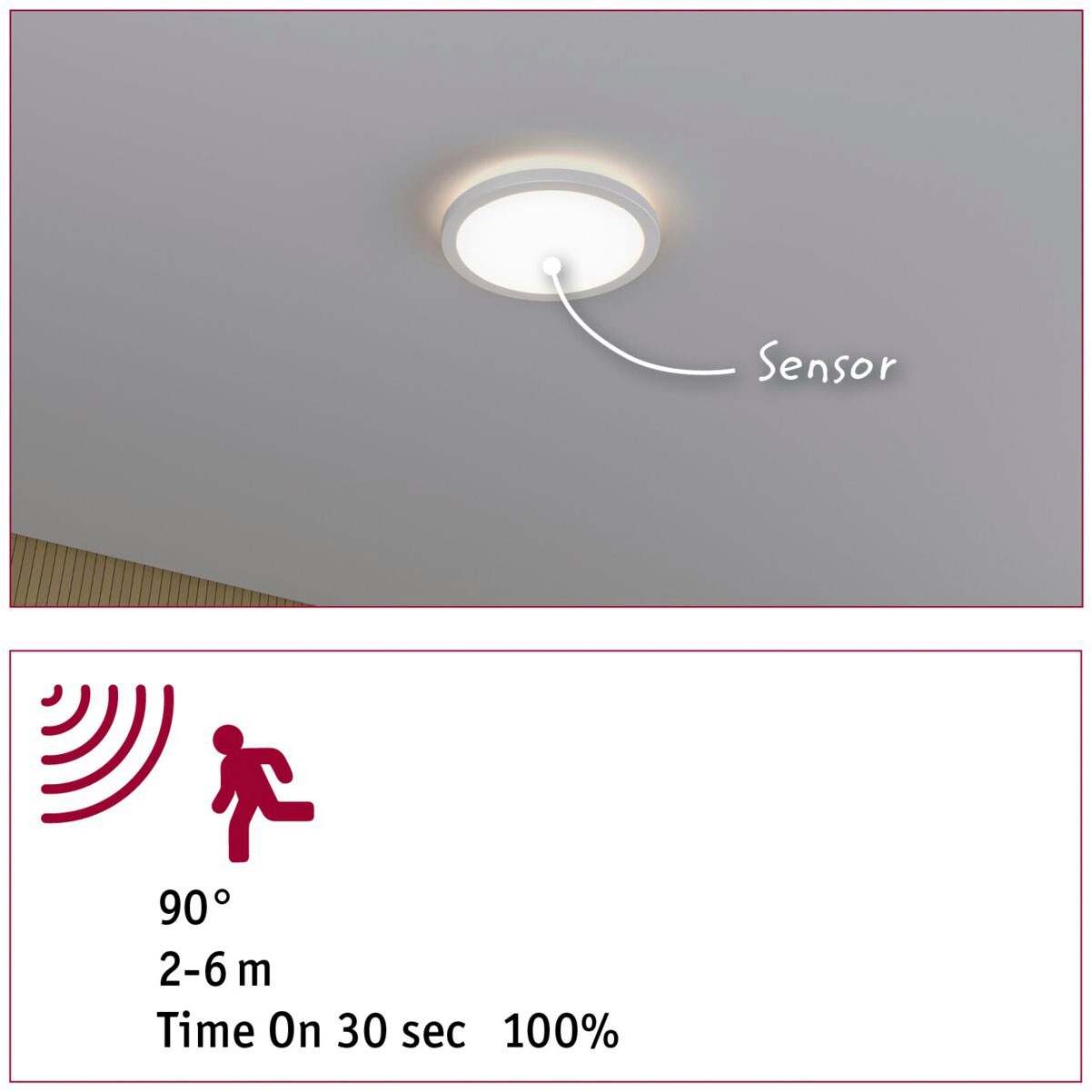 Paulmann LED Panel »LED Panel Atria Shine Backlight IP44 rund 190mm 11,2W 850lm 4000K«, 1 flammig