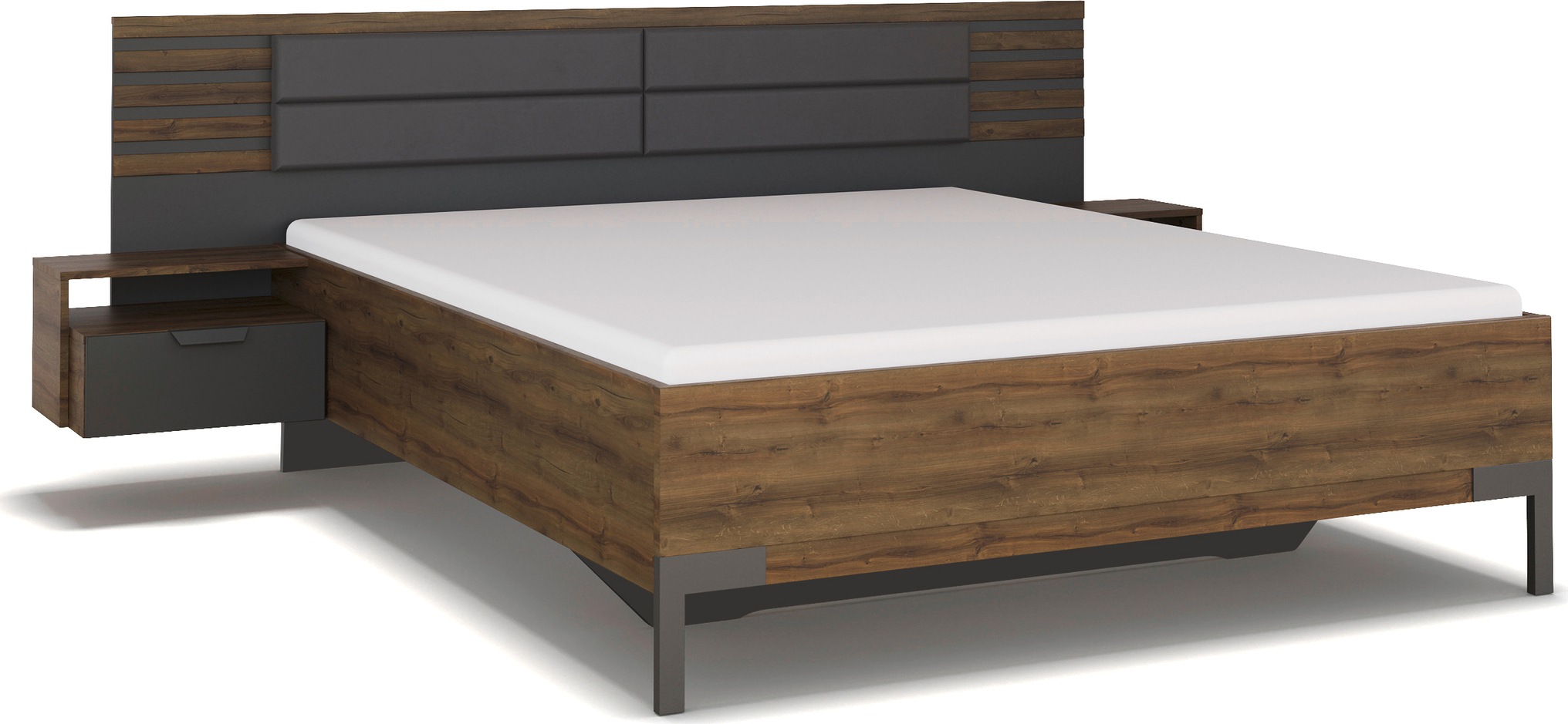 rauch Bettanlage "Bett Doppelbett Futonbett BAREA", mit Hängenachttischen u günstig online kaufen