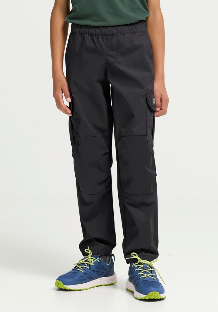 Jack Wolfskin Cargohose "CARGO PANTS K" für Kinder, mit reflektierenden Details, windabweisend, atmungsaktiv