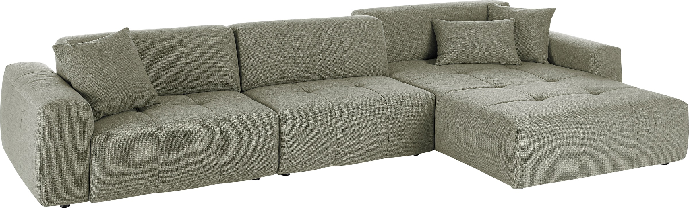 3C Candy Ecksofa »Yoshy mit Komfortfunktionen, modern und bequem, L-Form«, Zwei verschiedene Sitztiefen durch verstellbare Rückenlehne