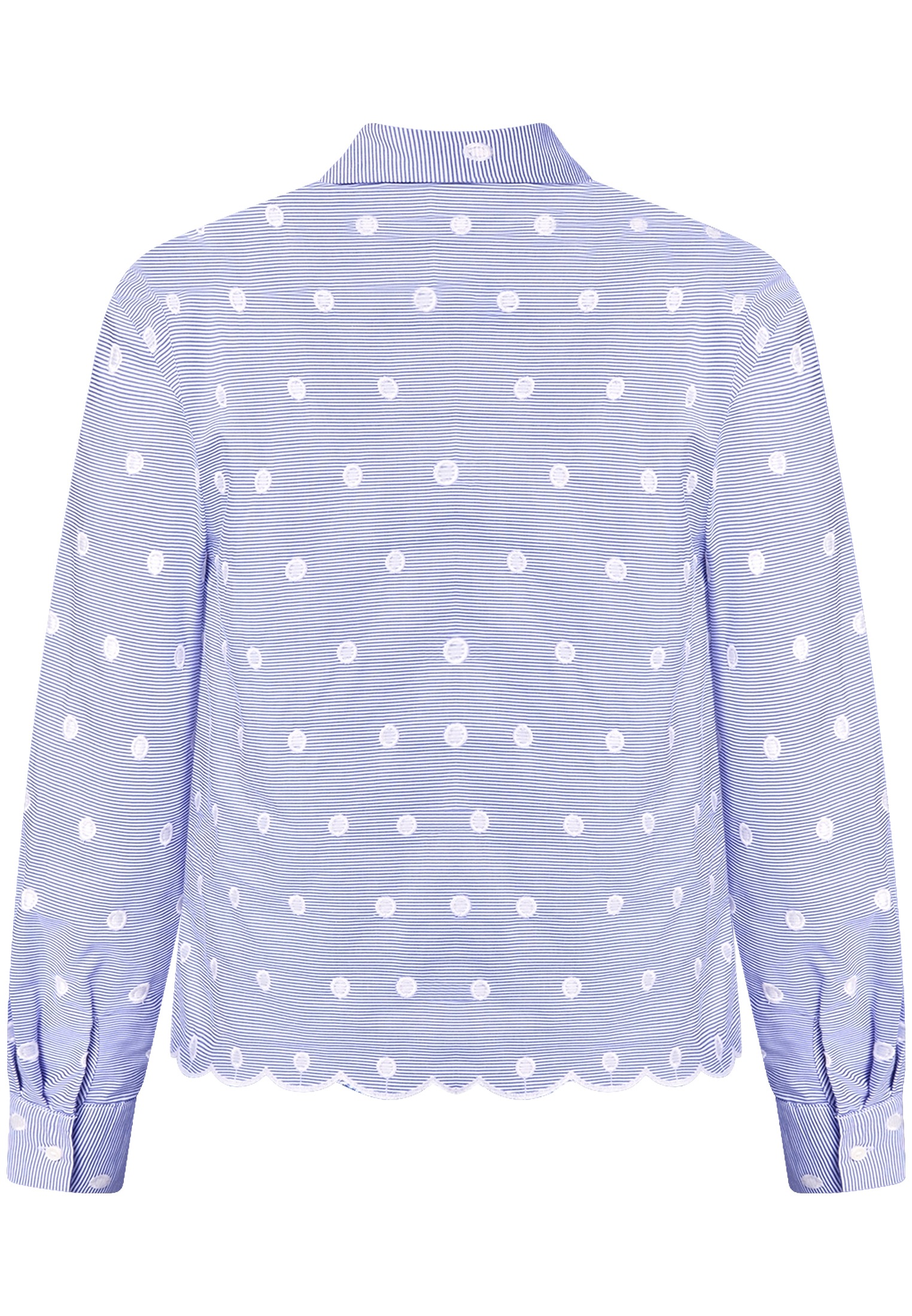 Zero Klassische Bluse »Damen mit Streifen und Stickerei«