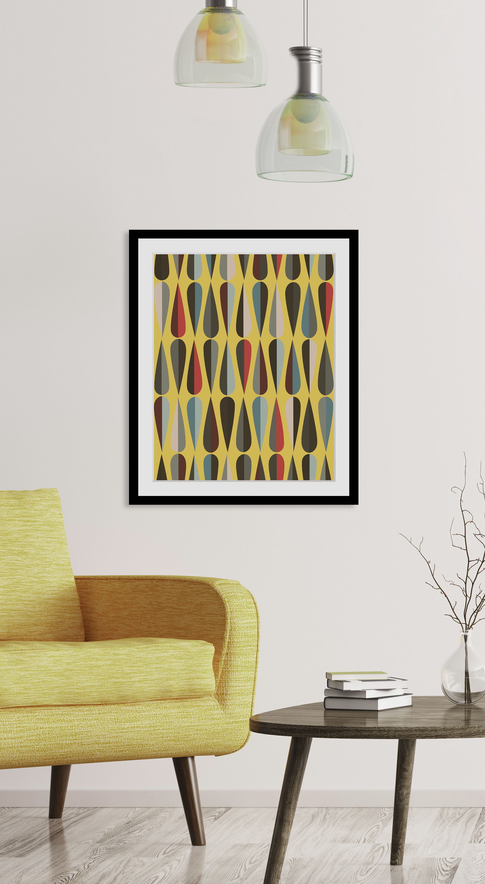 queence Bild "Rudy" Abstrakt Figuren Kunst 1 Stk. tlg. HD Premium Poster-Druck inkl. Holzrahmen
