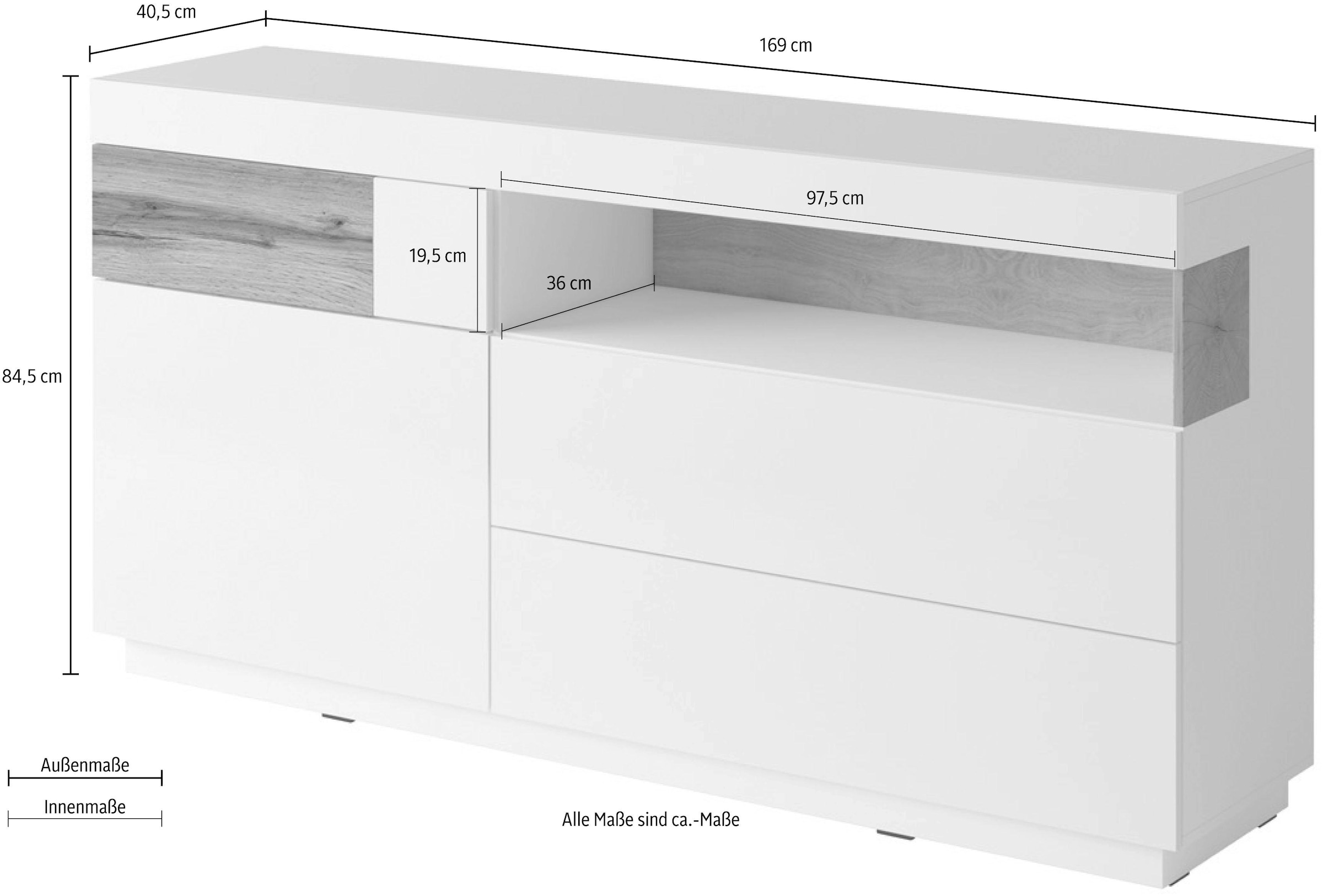 INOSIGN Sideboard »SILKE«, Breite 169 cm