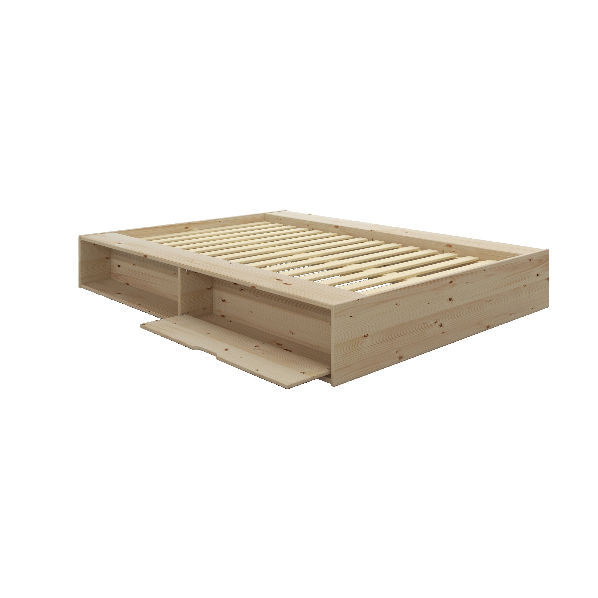 Home affaire Stauraumbett »Erno, Massivholzbett, Futonbett, 275KG belastbar«, (Breite/ Belastbarkeit: 120cm/275 KG, 180cm/275 KG), mit Lattenrost, Massivholz, FSC® zertifiziert, viel Stauraum + Ablagen