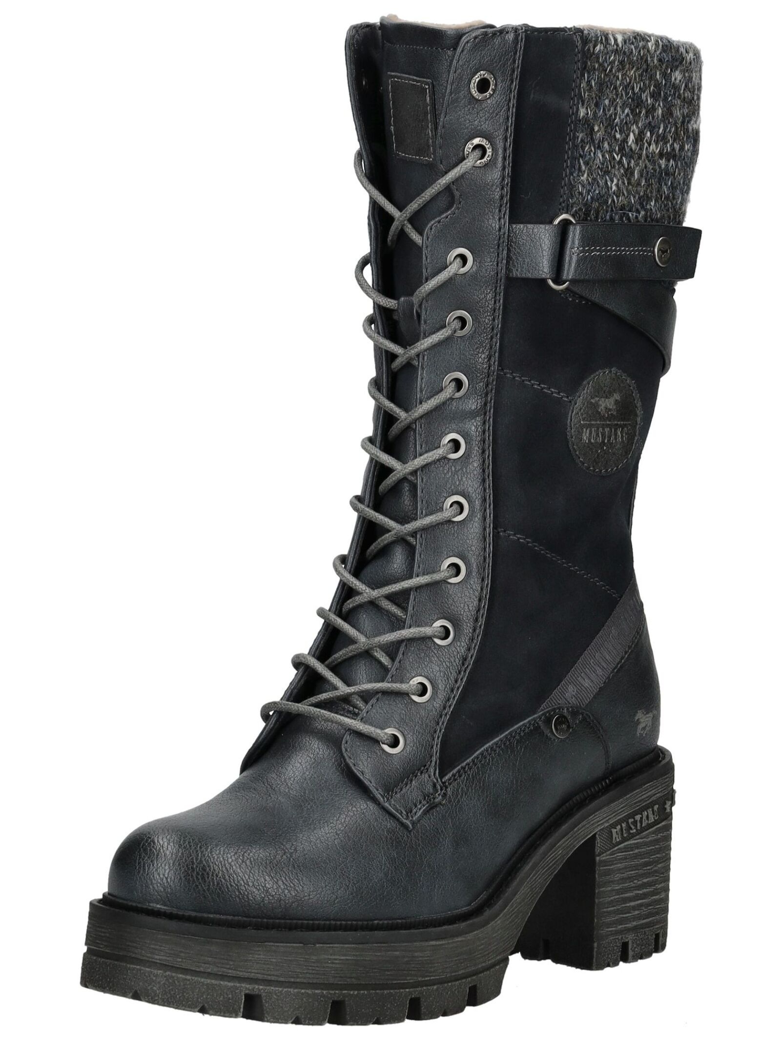 Mustang Shoes Schnürstiefel "Mustang Shoes Stiefel Lederimitat/Textil" günstig online kaufen