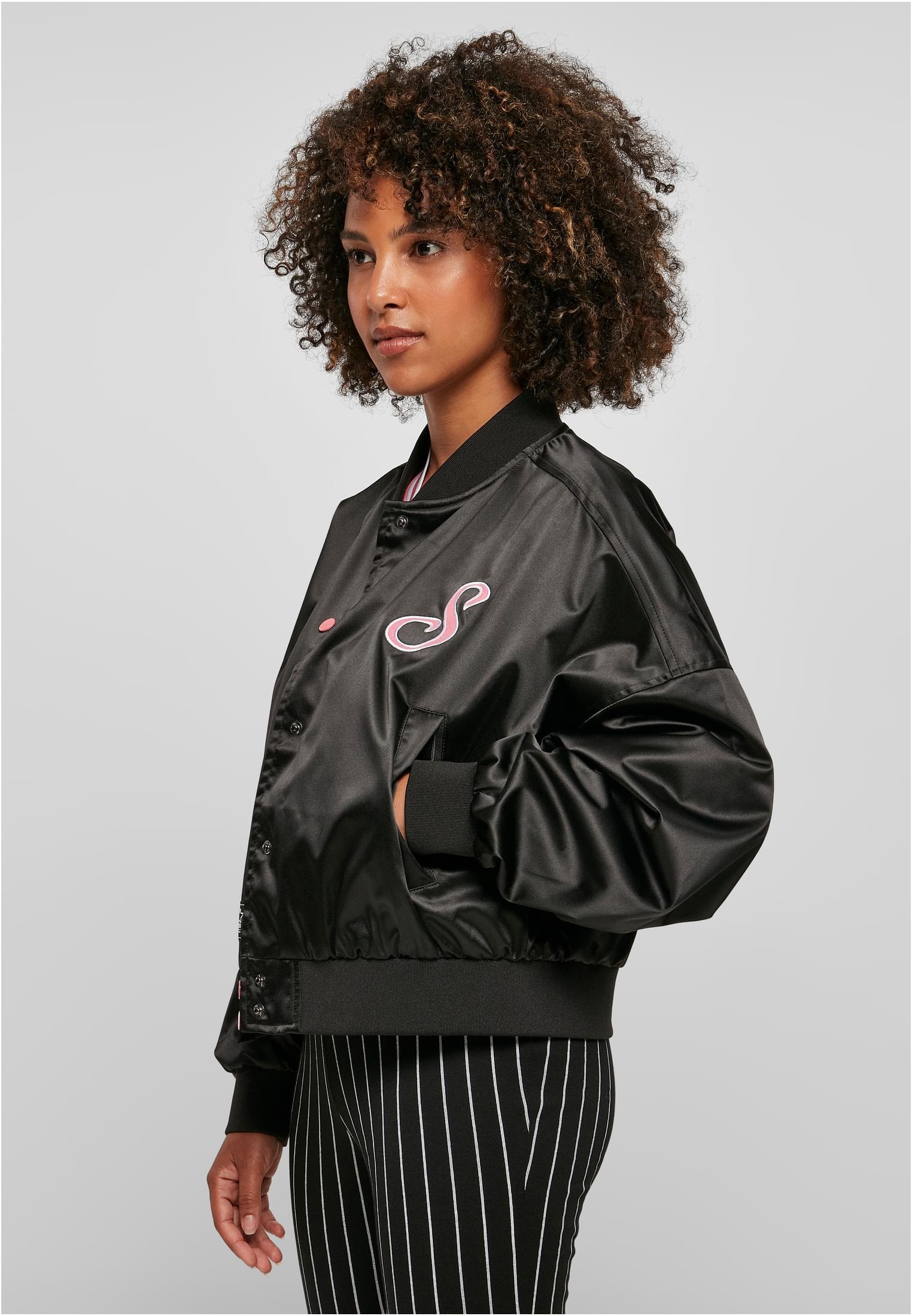 Black Starter | College Starter BAUR mit für Label Satin Kapuze Jacket«, (1 kaufen Ladies Collegejacke St.), »Damen