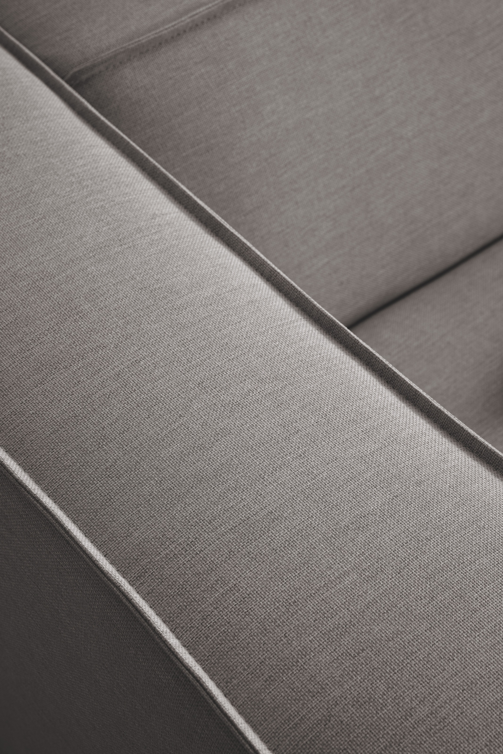 LeGer Home by Lena Gercke Ecksofa »PIARA mit Kedernaht in Cord oder Leinenoptik, moderne Couch in L-Form«, wahlweise Ottomane rechts/links, schwarze Füße, bequemer Sitzkomfort
