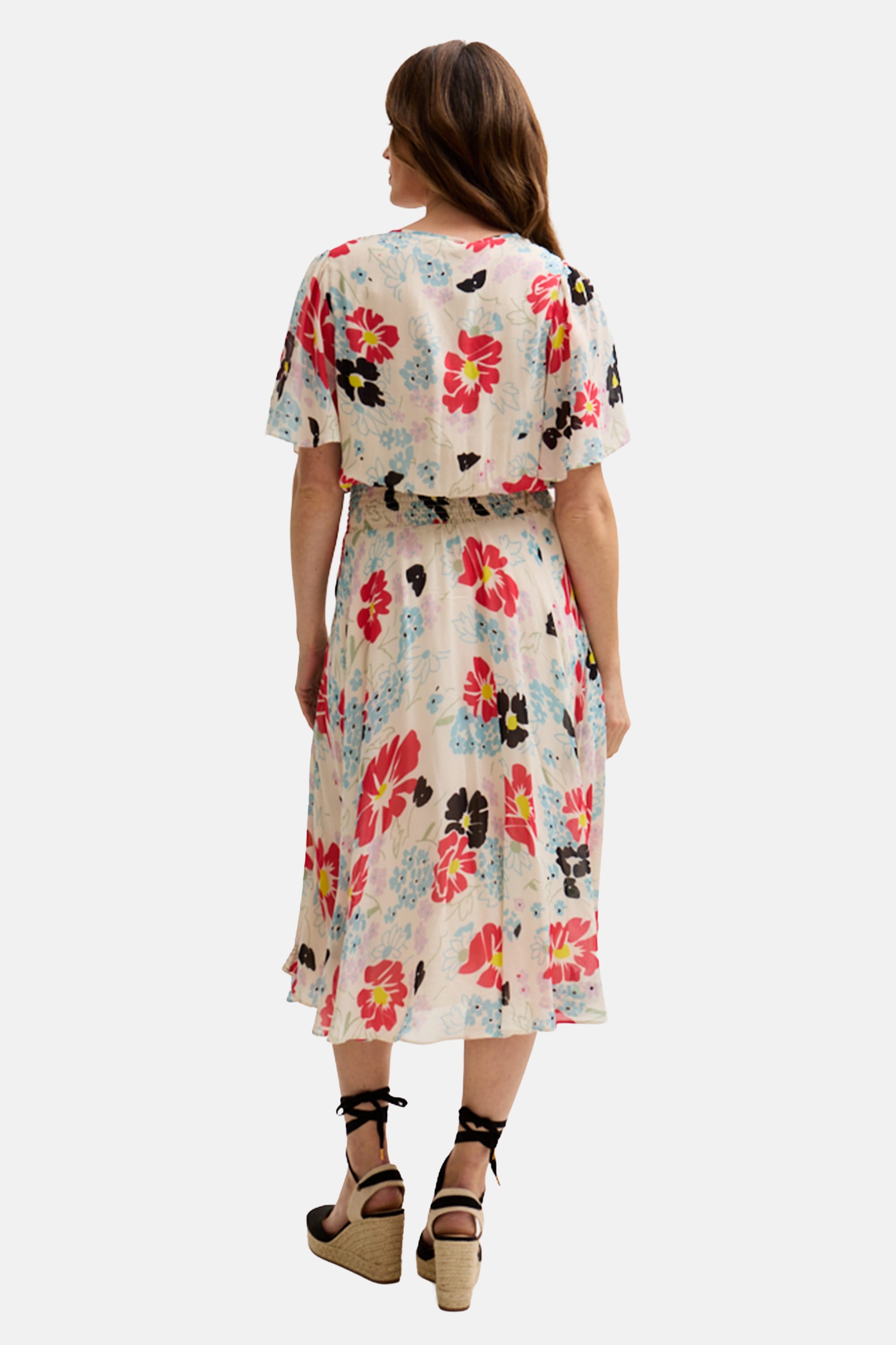 Lily and Lionel Midikleid »Galaxy Cowl Neck Poppy Print Midi Dress. Damen«