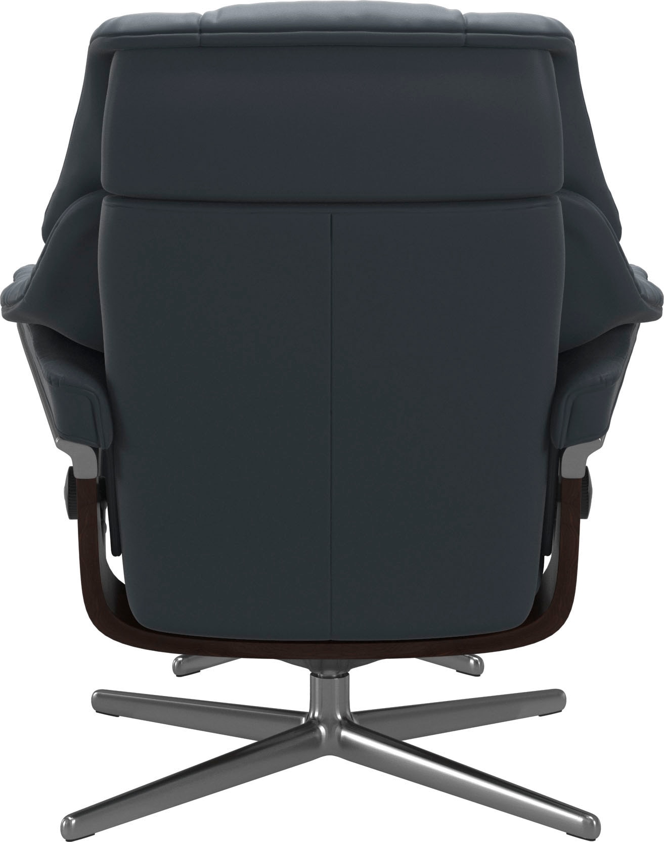 Stressless® Relaxsessel »Reno«, (Set, Relaxsessel mit Hocker), mit Hocker, mit Cross Base, Größe S, M & L, Holzakzent Braun