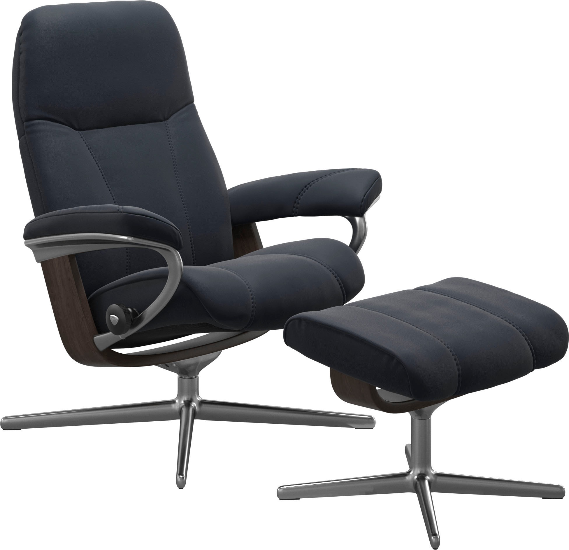 Stressless "Consul" Set, Relaxsessel mit Hocker, mit Hocker, mit Cross Base günstig online kaufen