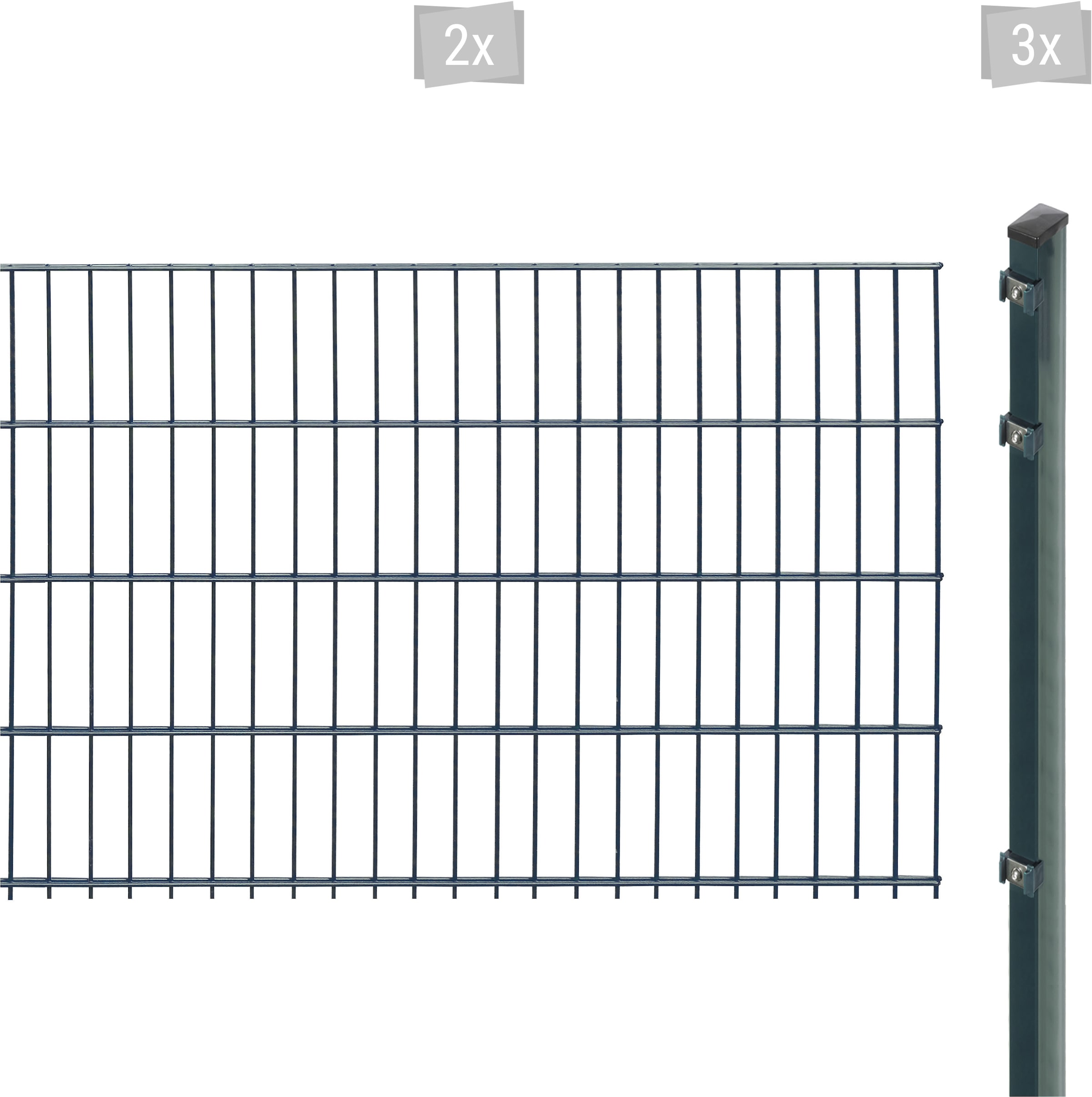 Arvotec Doppelstabmattenzaun "EXCLUSIVE 83 zum Einbetonieren", Zaunhöhe 83 cm, Zaunlänge 2 - 60 m