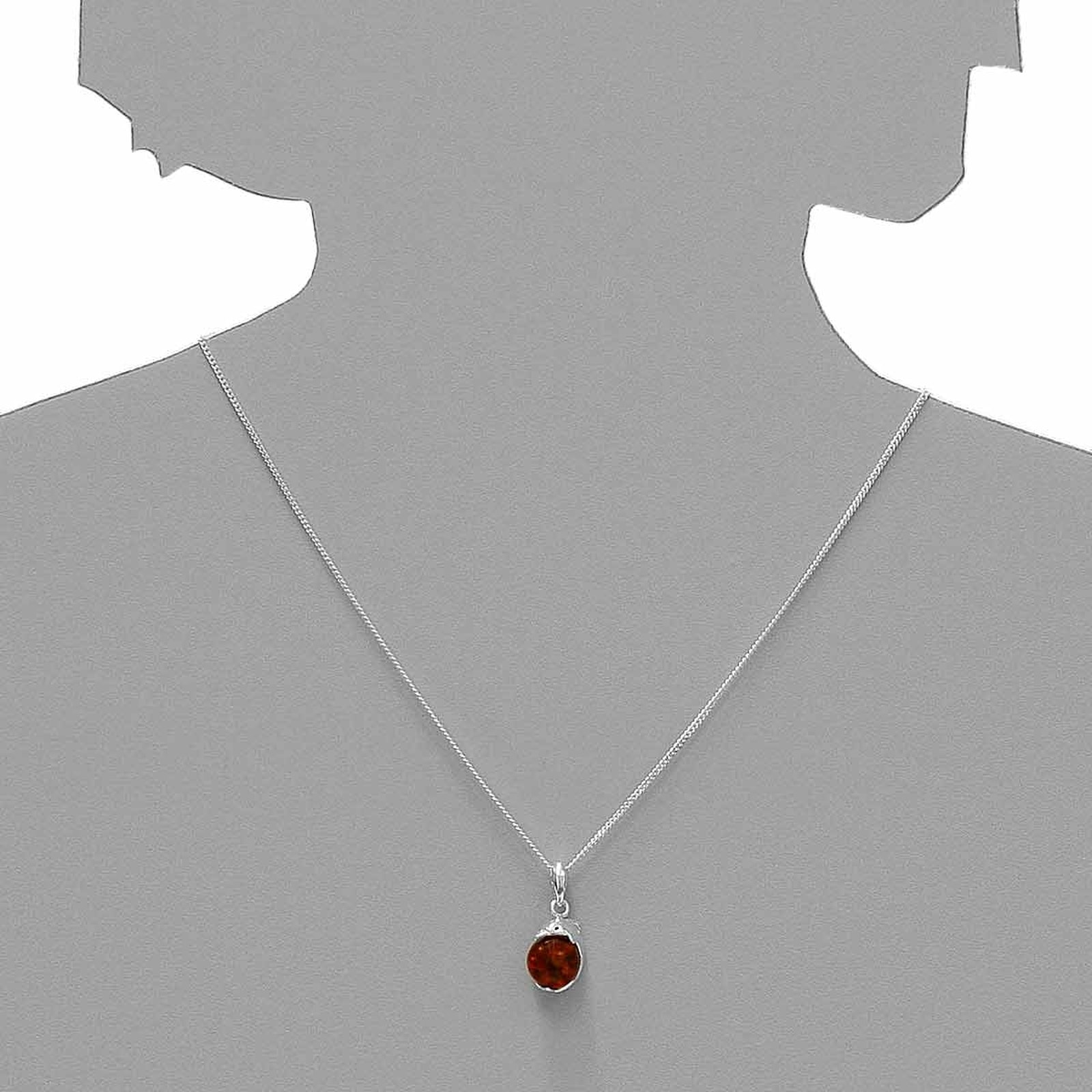 OSTSEE-SCHMUCK Kette mit Anhänger »- Delphin - Silber 925/000 - Bernstein«