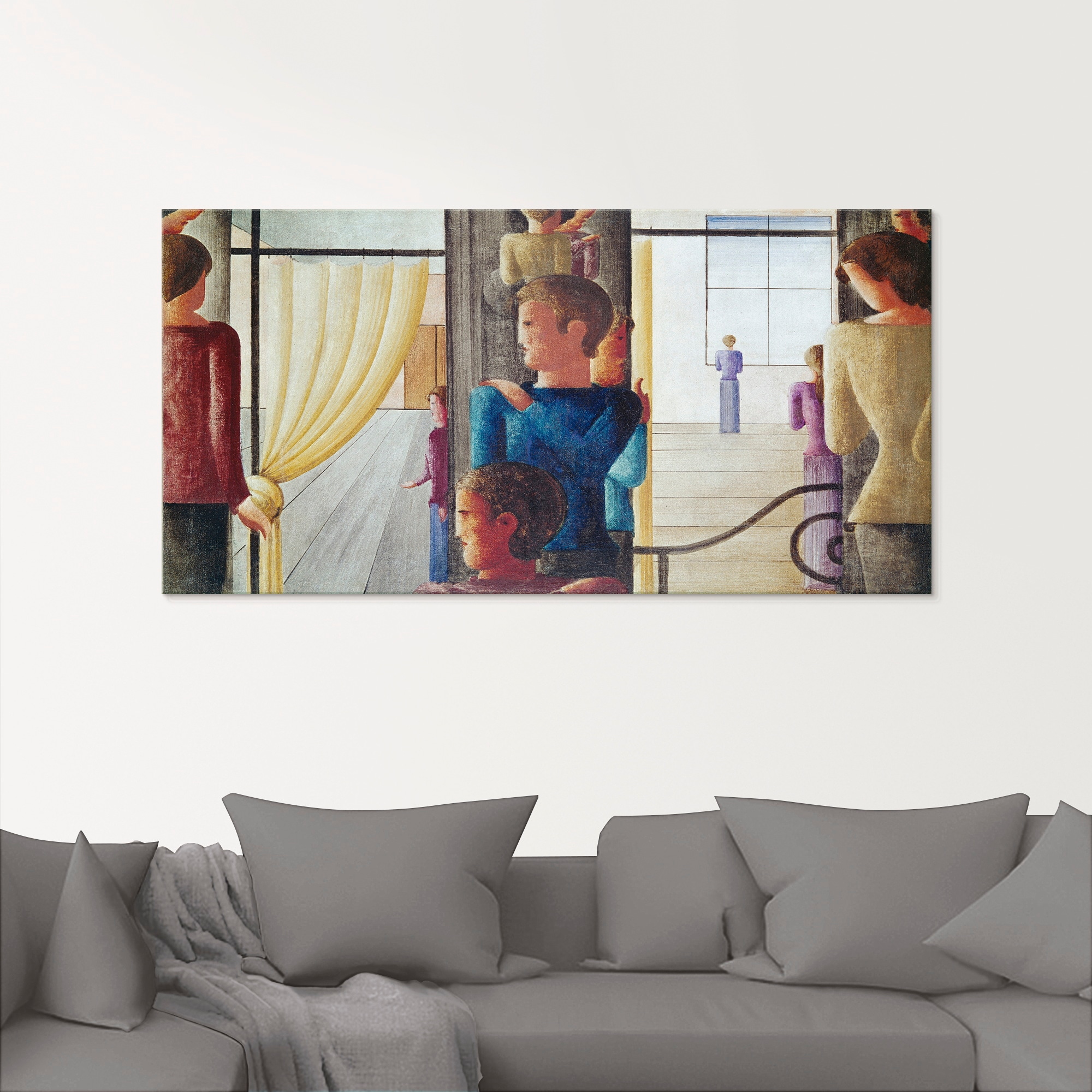 Artland Glasbild »Zwölfergruppe mit Interieur. 1930«, Gruppen & Familien, (1 St.), in verschiedenen Größen