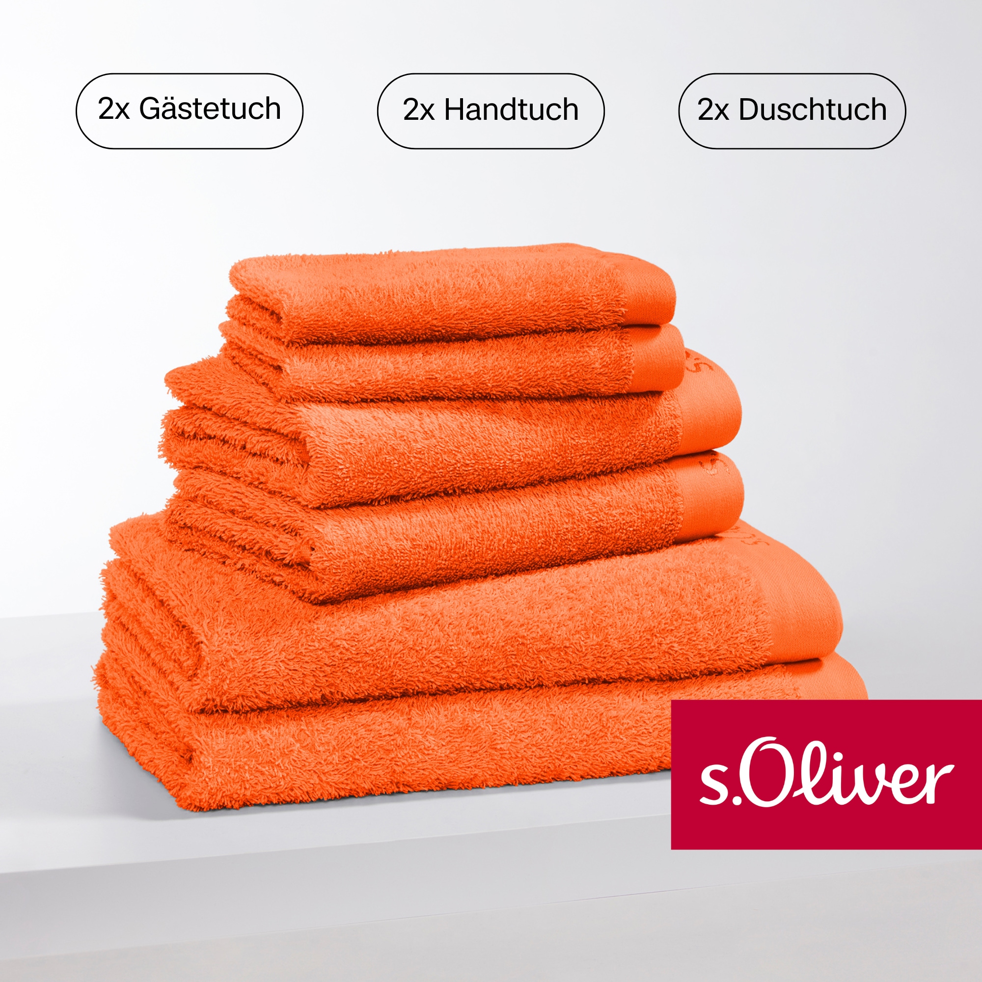 Handtuch Set »s. Oliver, besonders weich und saugfähig,«, (Set, 6 St., 2 Gästetücher...