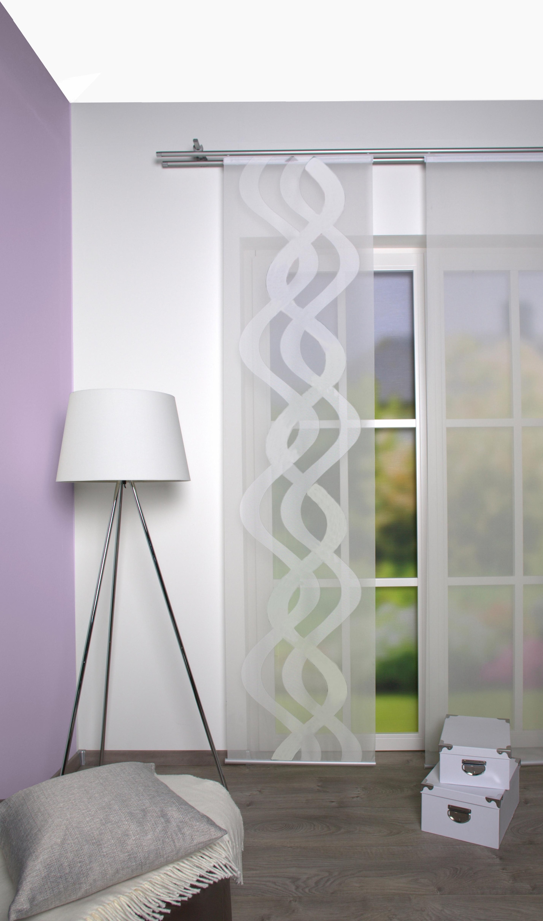 HOME WOHNIDEEN Schiebegardine "RONALD" Klettband 1 Stk. tlg. HxB: 245x60, i günstig online kaufen