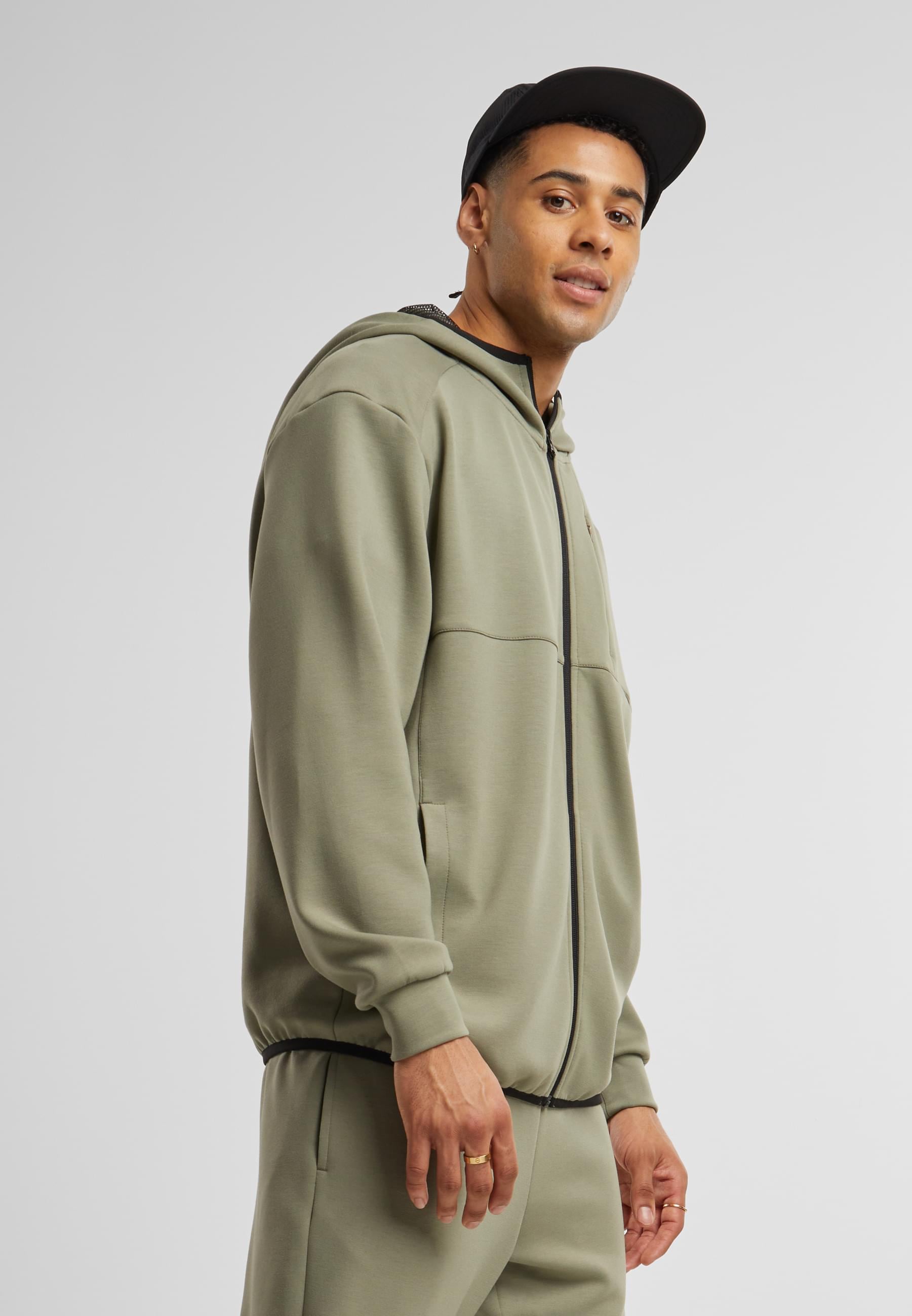 URBAN CLASSICS Sweatjacke »Urban Classics Scuba Zip Pocket Hoody«