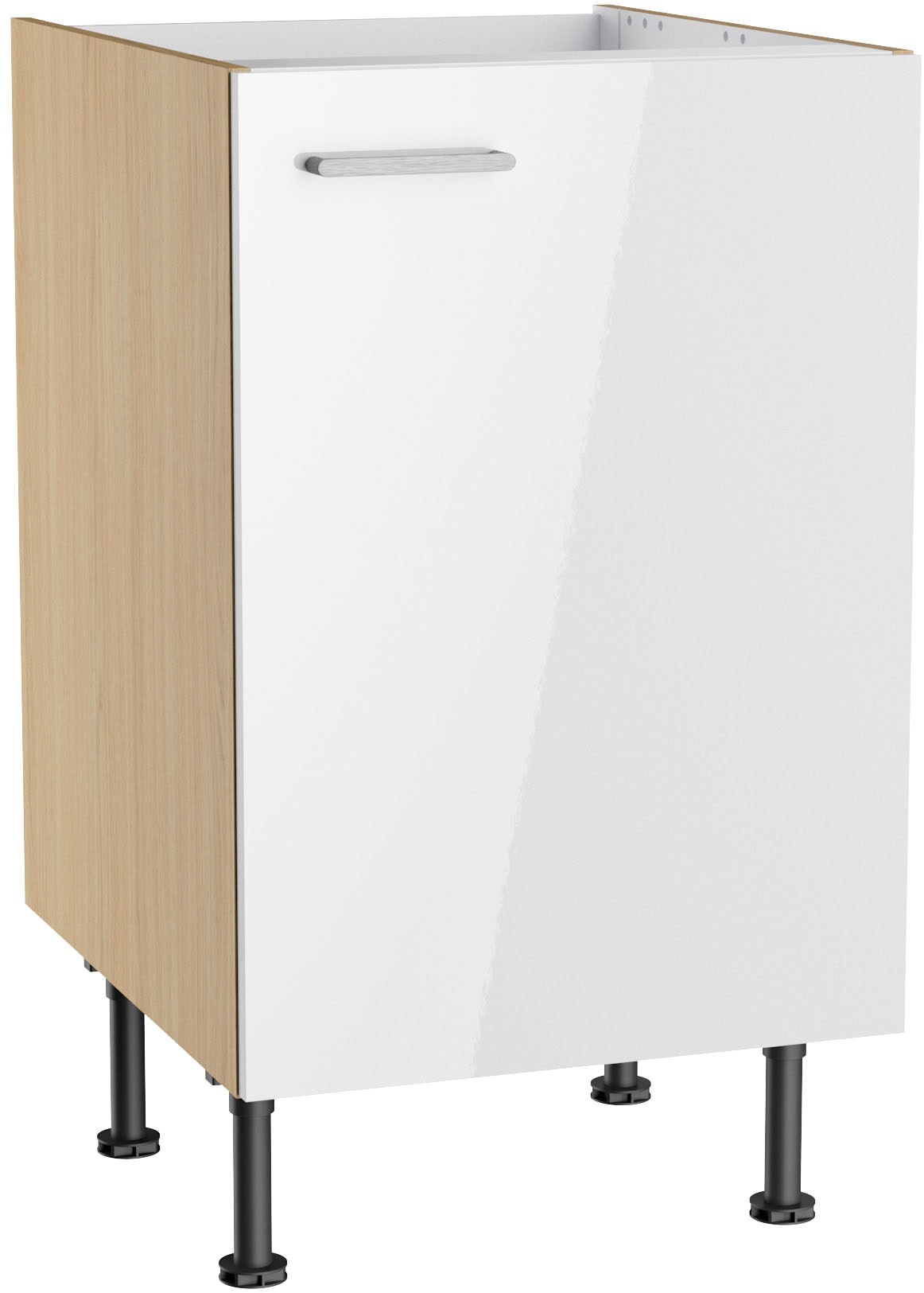KOCHSTATION Spülenschrank "KS-Lucy" Breite 50 cm, mit 1 Tür, höhenverstellbare Füße, Soft-Close