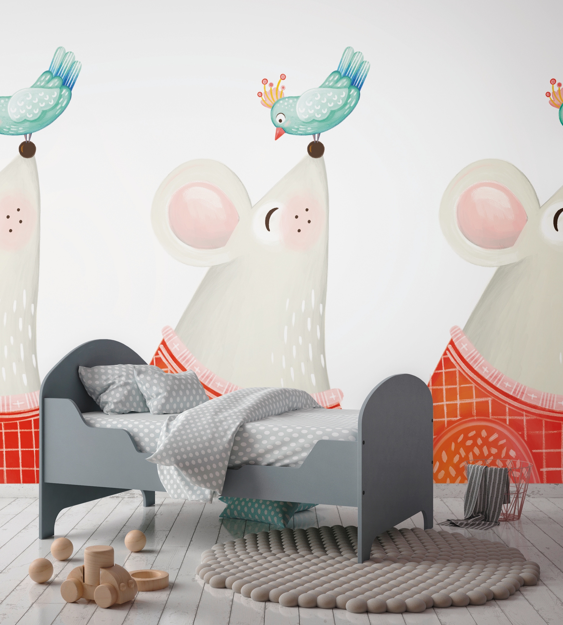Vogel«, walls und »Fototapete Rechnung BAUR Maus | Fototapete Babyzimmer living Tapete per matt, Kinderzimmer