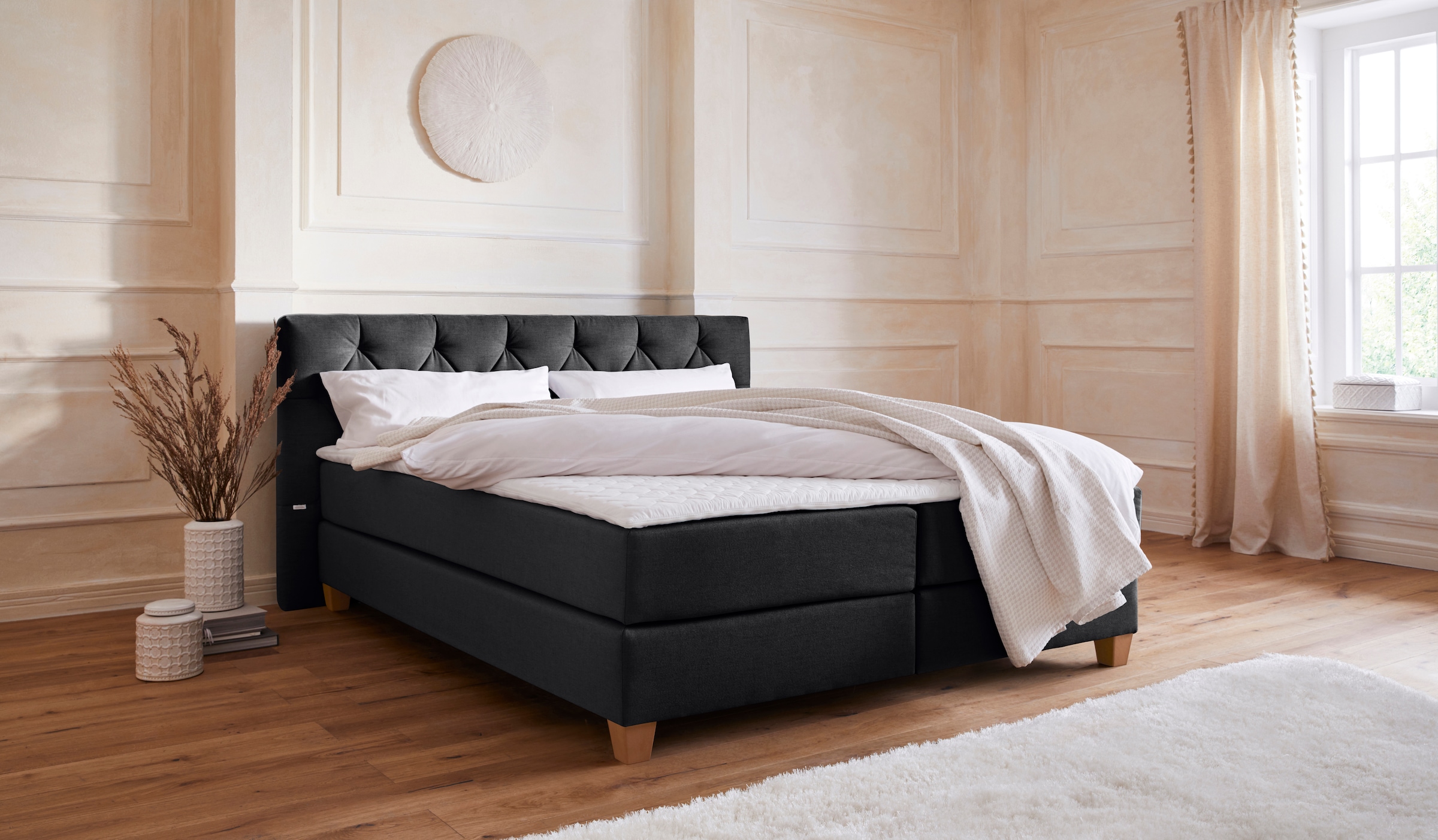 Home affaire Boxspringbett "Harmones", in 3 Breiten, Härtegrad auch im Mix günstig online kaufen