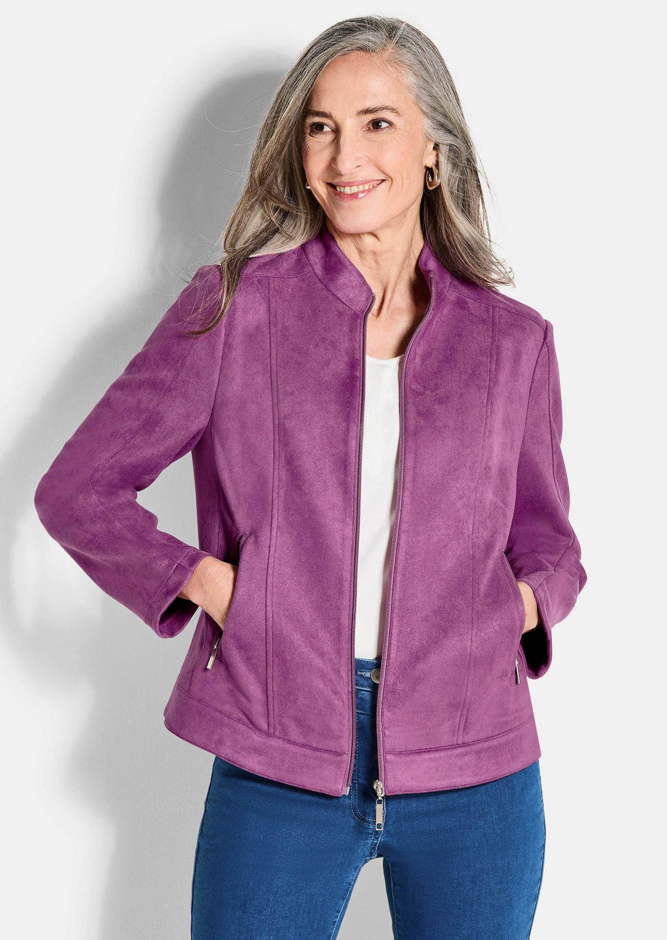 GOLDNER Blouson »Jacke in Veloursleder-Optik«