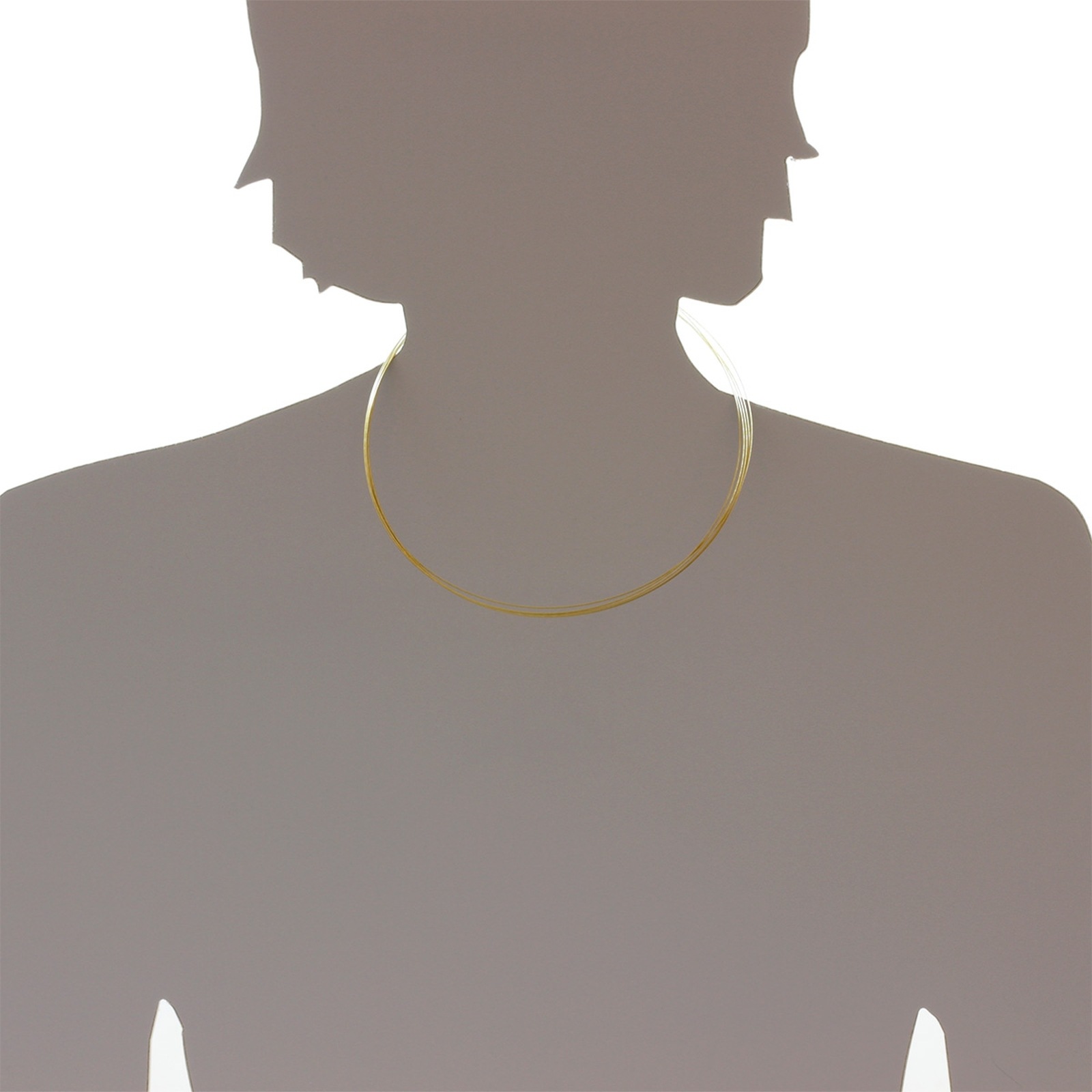 Collier Nylon 5 rangs OSTSEE-SCHMUCK Or 45cm 4