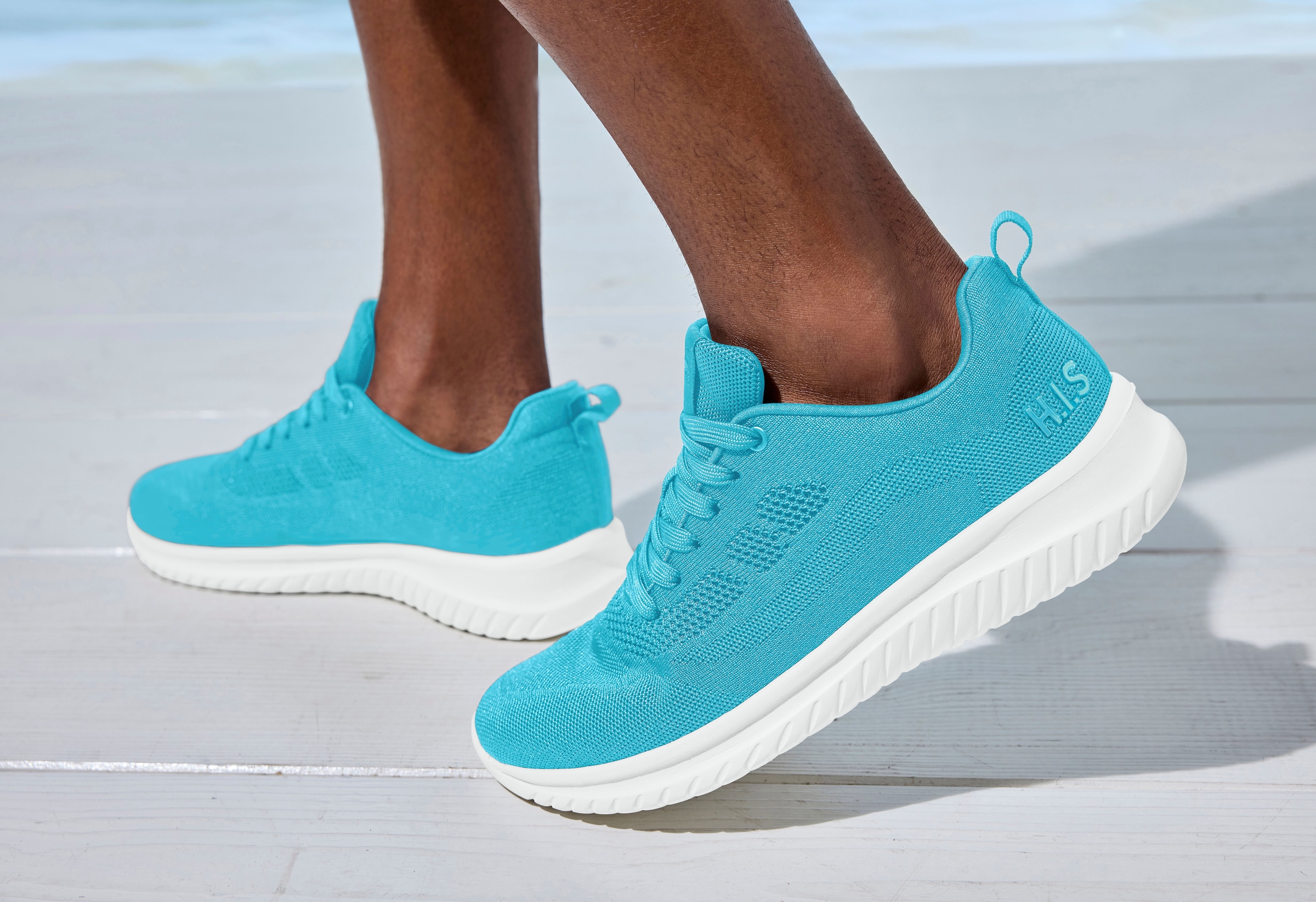 H.I.S »Schnürschuh, Halbschuh, Freizeitschuh, Schnürhalbschuh«  NEU Turnschuh im sportiven Look aus luftigem Mesh-Material VEGAN