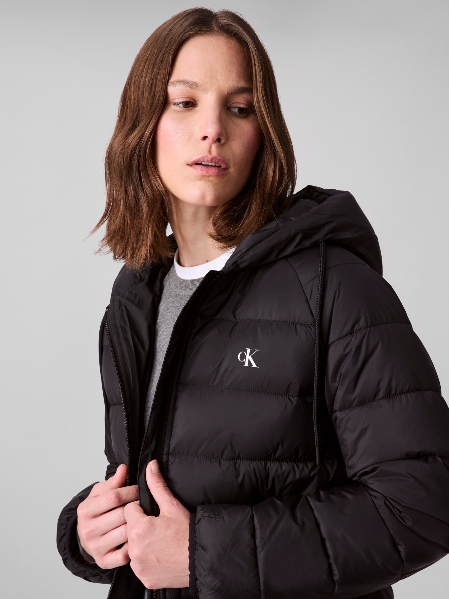 Calvin Klein Jeans Steppjacke "LIGHTWEIGHT LOGO PUFFER", mit Kapuze, Mit Ru günstig online kaufen