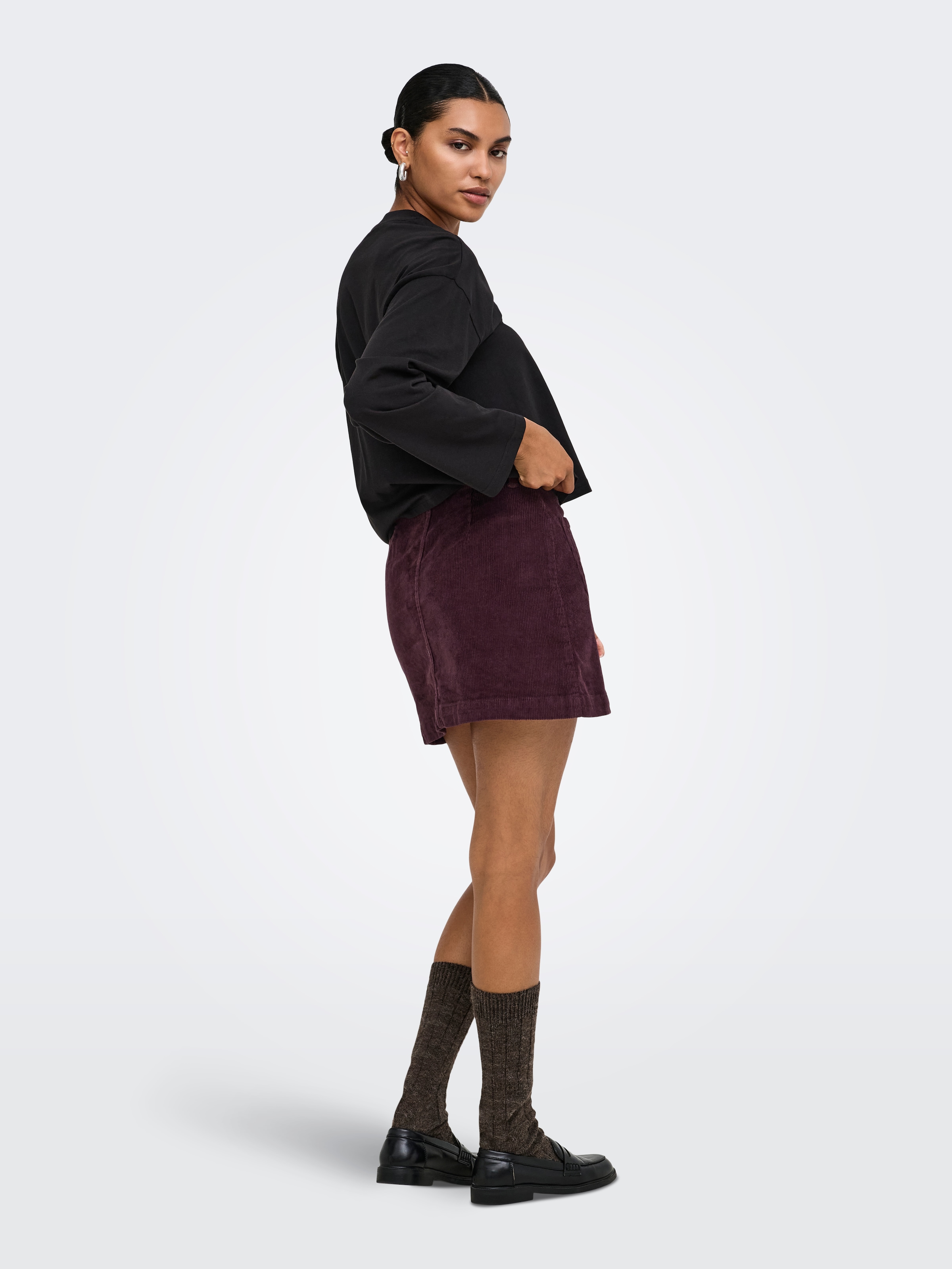 ONLY Cordrock »ONLAMAZING HW CORD SKIRT« Baumwollmischung