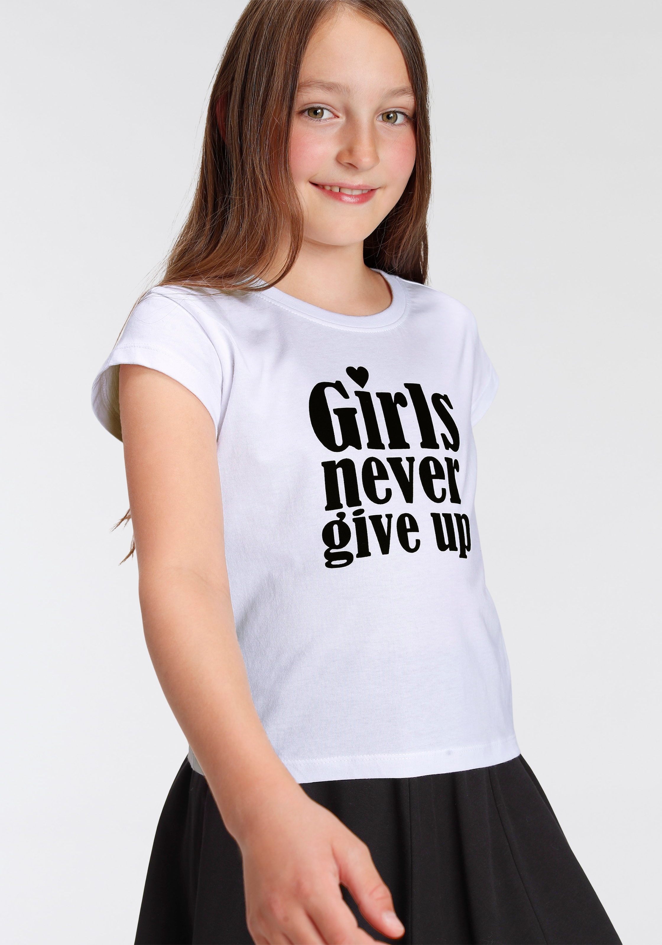 kurze give | modische T-Shirt »Girls BAUR Form KIDSWORLD up«, nerver
