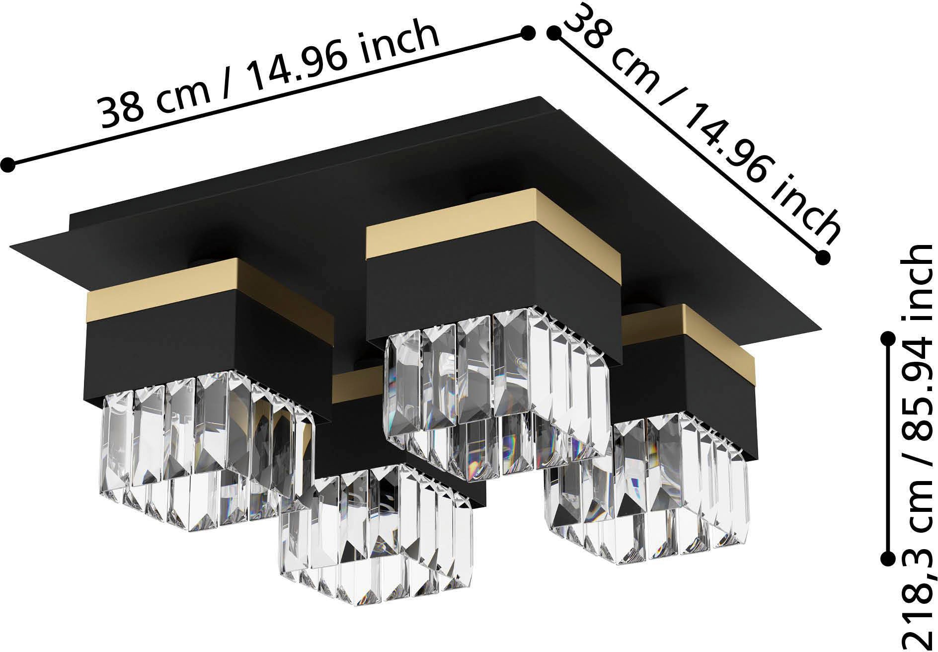 EGLO Deckenleuchte »BARRANCAS«, Leuchtmittel E14 | Leuchtmittel wechselbar-ohne Leuchtmittel, Deckenleuchte in schwarz und gold aus Stahl - exkl. E14 - 40W