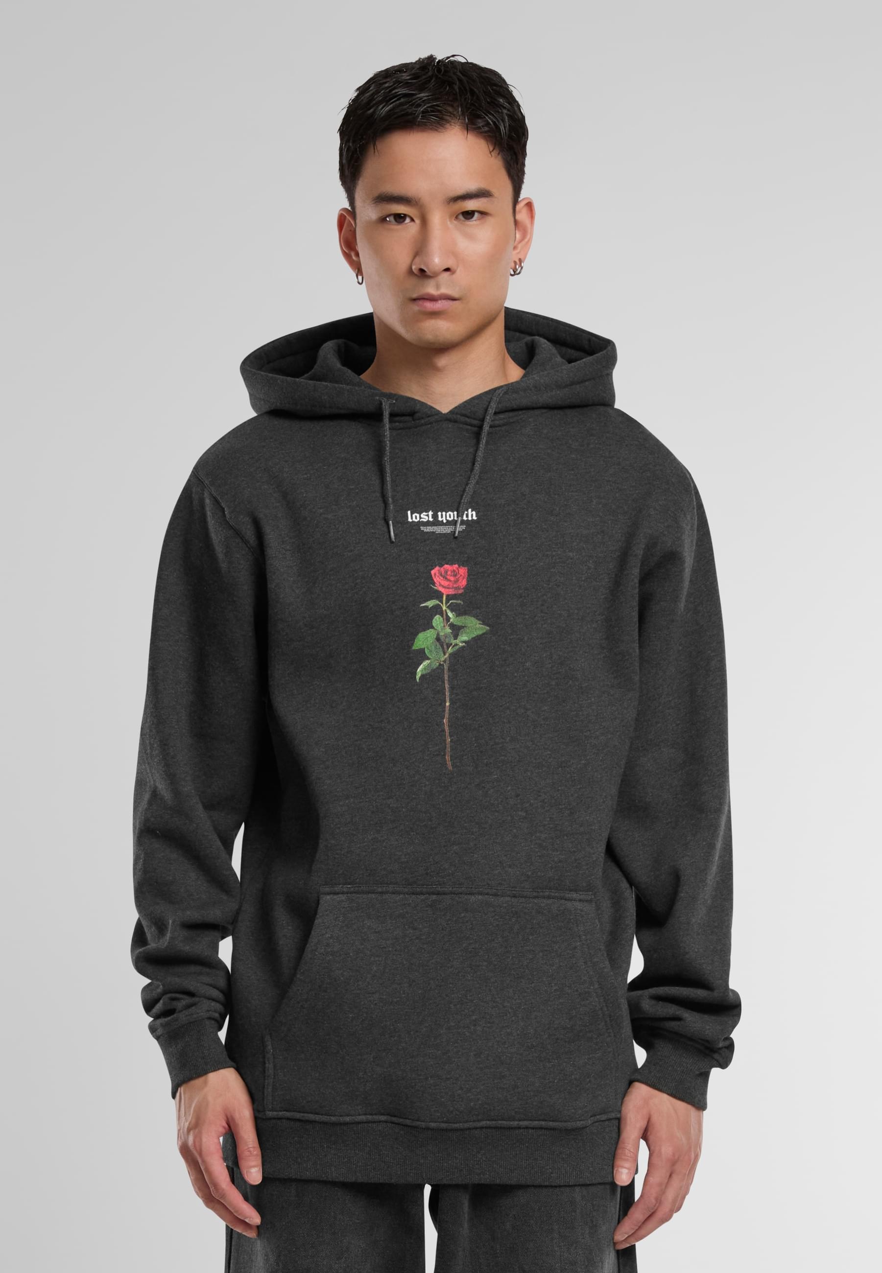 MisterTee Sweatshirt »MisterTee Herren Lost Youth Rose Hoody«, (1 tlg.)