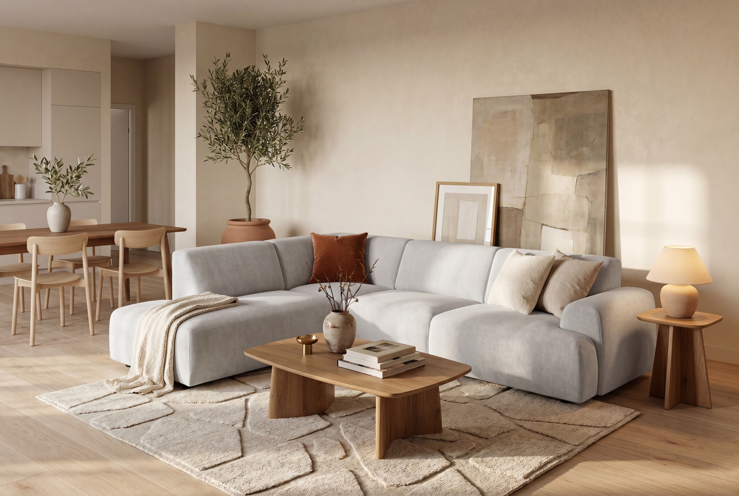 OTTO home Ecksofa »Linkka, Breite 282 cm« L-Form, in einem weichen Chenille-Stoff, mit Wellenunterfederung