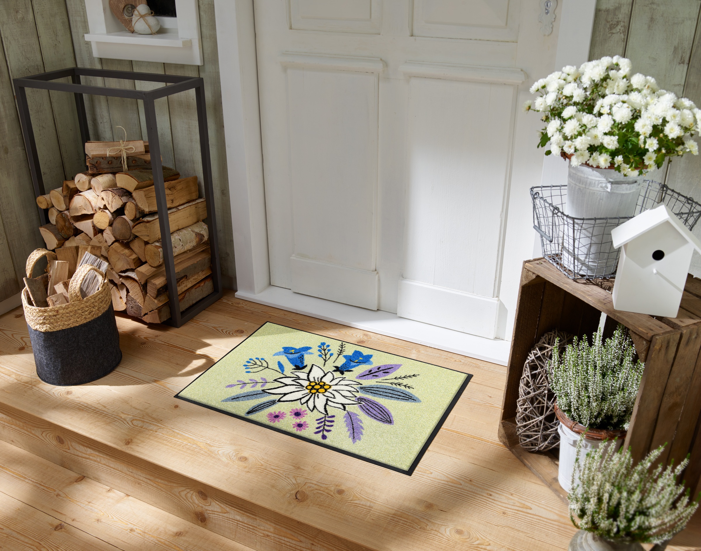 wash+dry by Kleen-Tex Fußmatte »Gipfelgarten« rechteckig 7 mm Höhe waschbar und trocknergeeignet