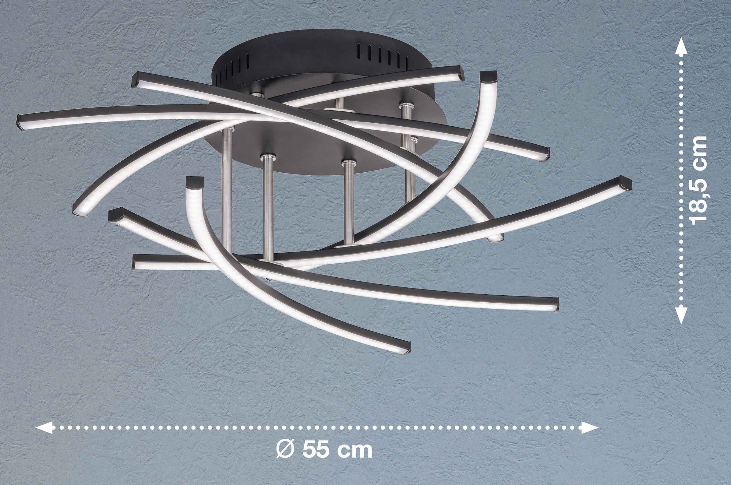 FISCHER & HONSEL LED Deckenleuchte »Cross TW«, 7 flammig, Leuchtmittel LED-Modul | LED fest integriert