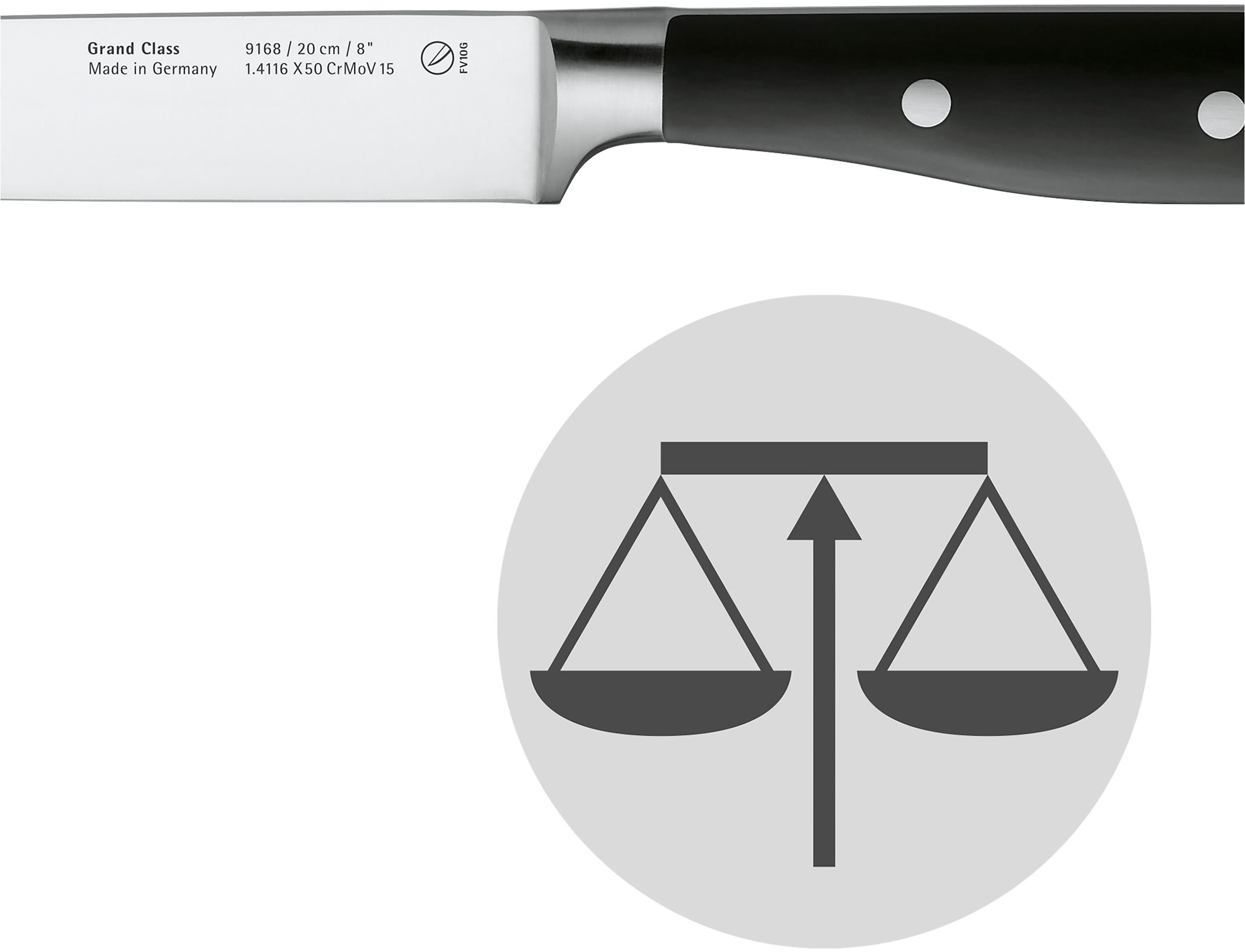 WMF Fleischmesser »Grand Class«, (1 tlg.), langanhaltende Schärfe, handgeschmiedeter Spezialklingenstahl