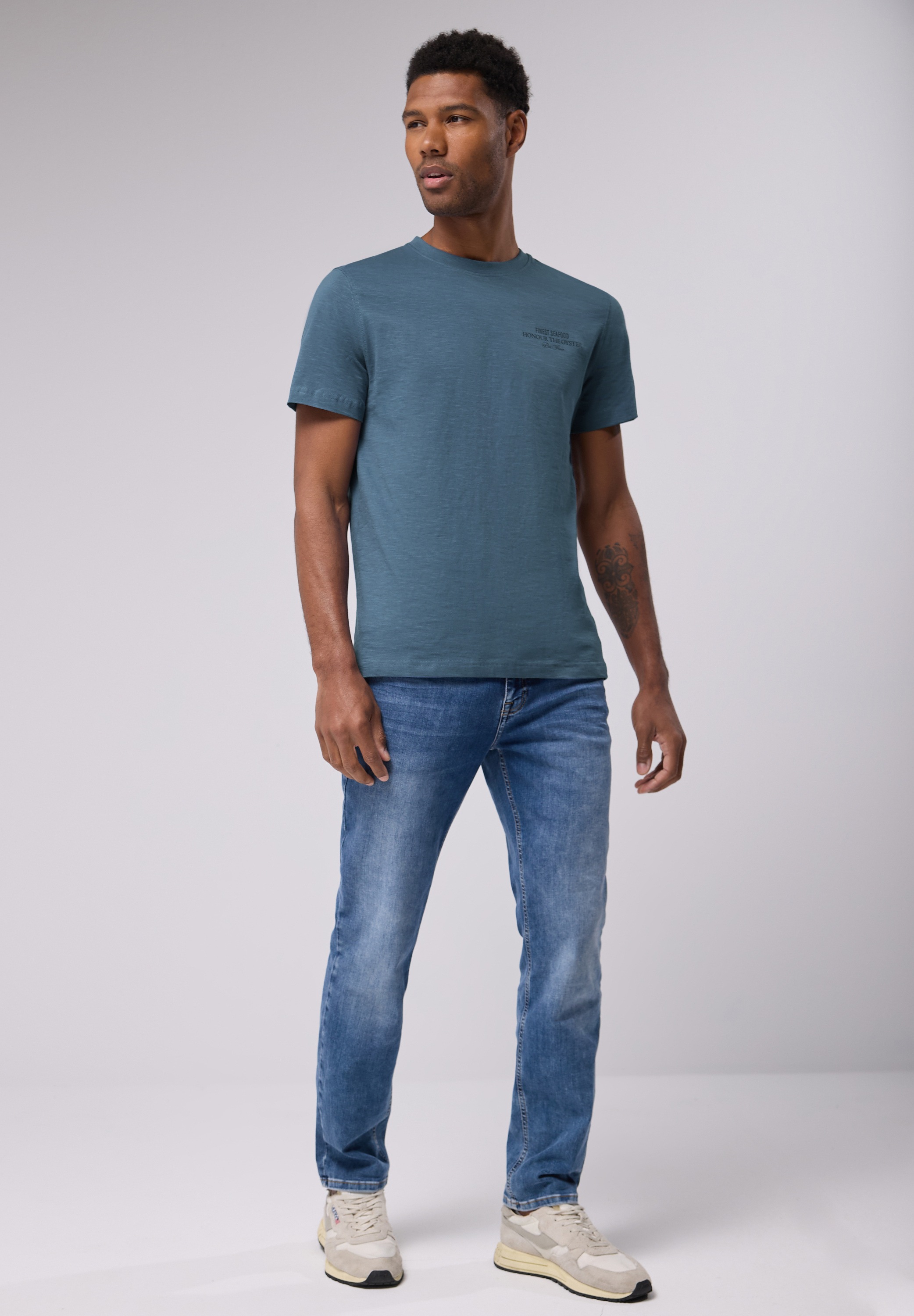 STREET ONE MEN T-Shirt, aus reiner Baumwolle
