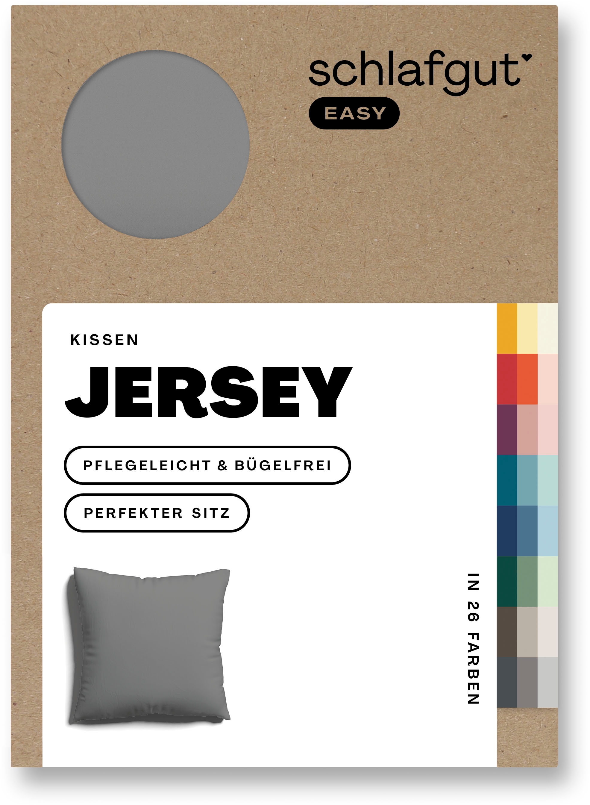 Kissenbezug »EASY Jersey«, (1 St.), Kissenhülle mit Reißverschluss, weich und...