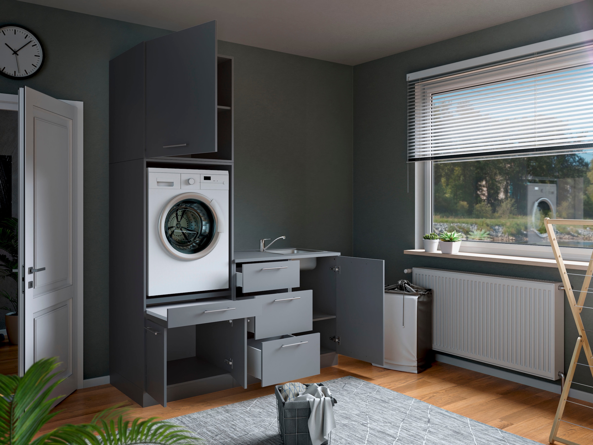 Laundreezy Mehrzweckschrank-Set »Laundreezy, 4-tlg. Mehrzweckschrank-Set B/H/T 168/238/68 cm« 4 Stk. tlg.