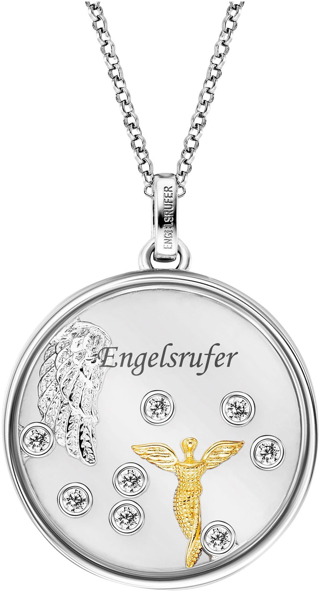 Kette mit Anhänger »Glaslinse Engel, ERN-LENS-ANGEL-BIG«, Made in Germany - mit...