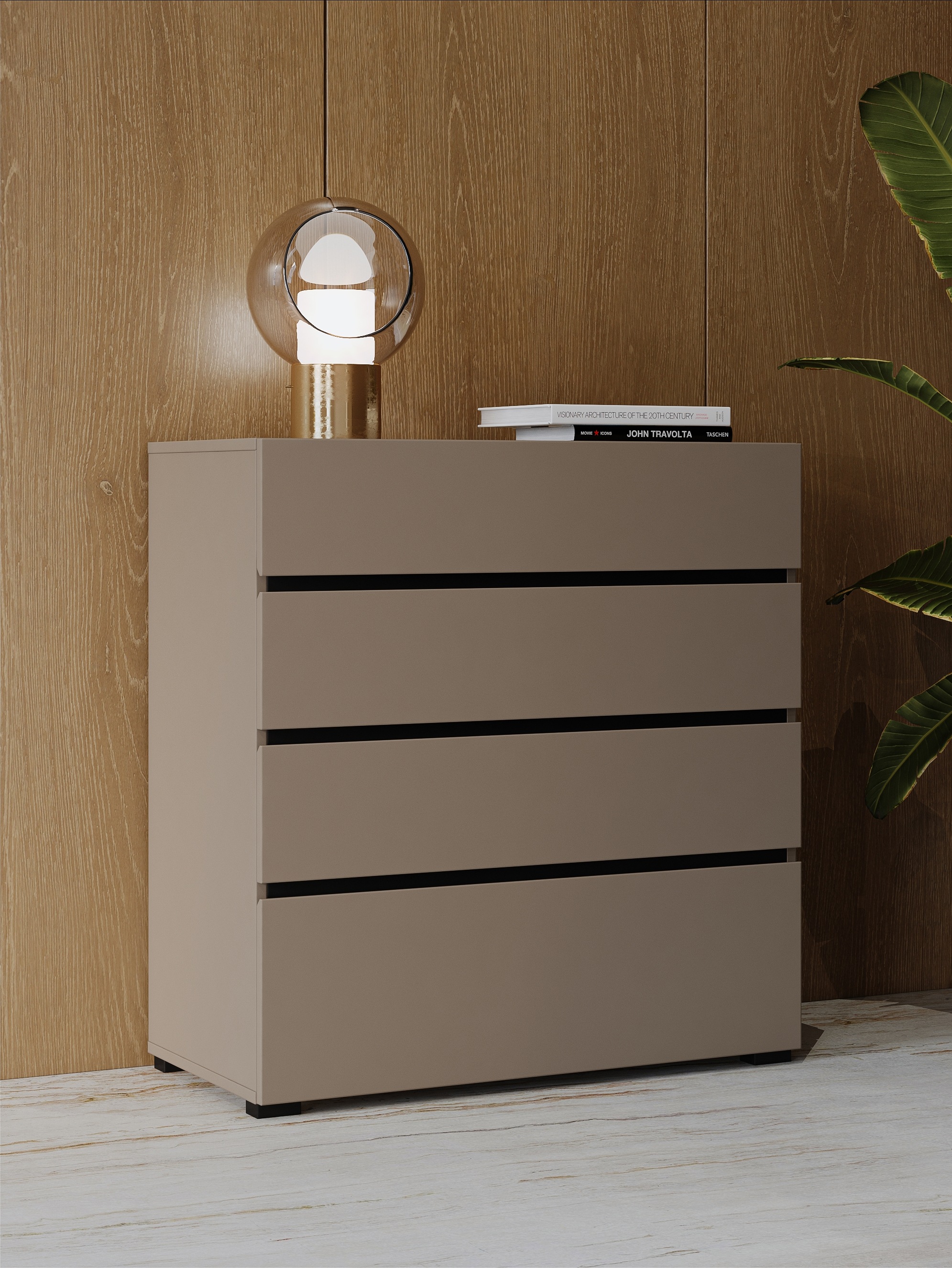 Home affaire Schubkastenkommode "Cross, moderne grifflose Kommode, 80x40x85 günstig online kaufen